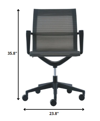 Charcoal Mesh Fle Tilt Chair By Homeroots - Image 2