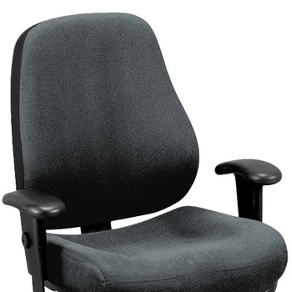 Charcoal Tilt Tension Control Fabric Chair By Homeroots - Image 4