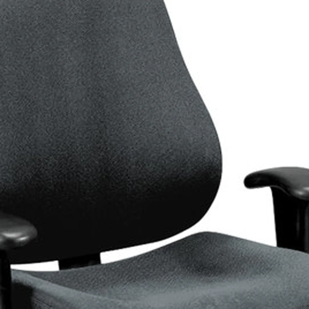 Charcoal Tilt Tension Control Fabric Chair By Homeroots - Image 5