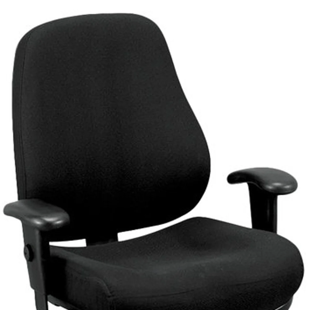 Charcoal Tilt Tension Control Fabric Chair By Homeroots - Image 9