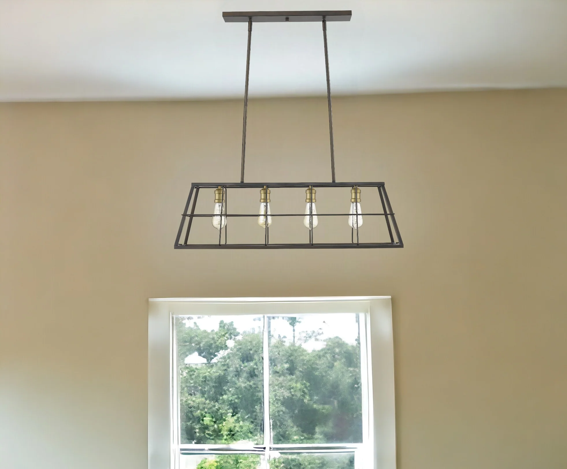 Charley 4-Light Oil-Rubbed Bronze Pendant By Homeroots - Image 2