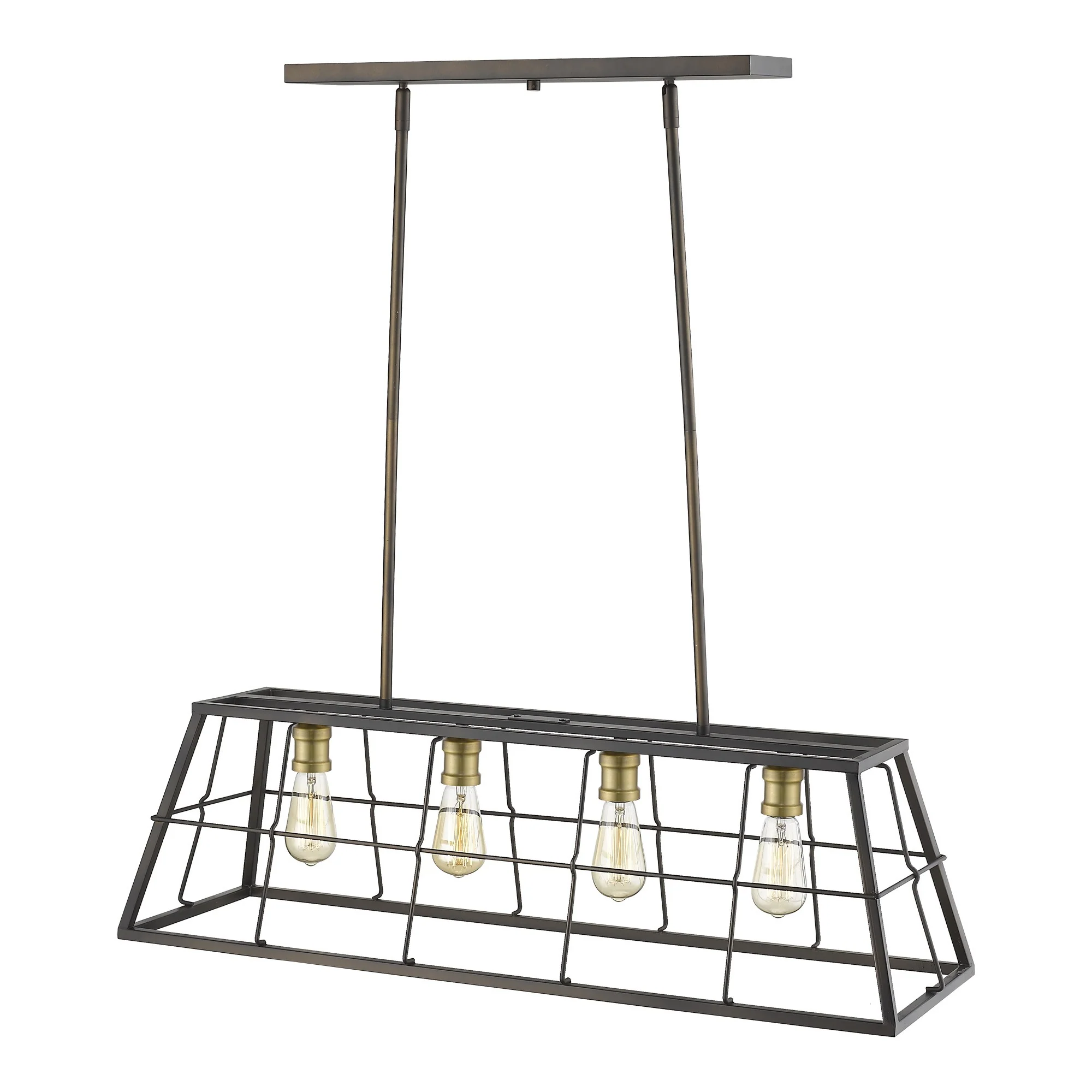 Charley 4-Light Oil-Rubbed Bronze Pendant By Homeroots - Image 3