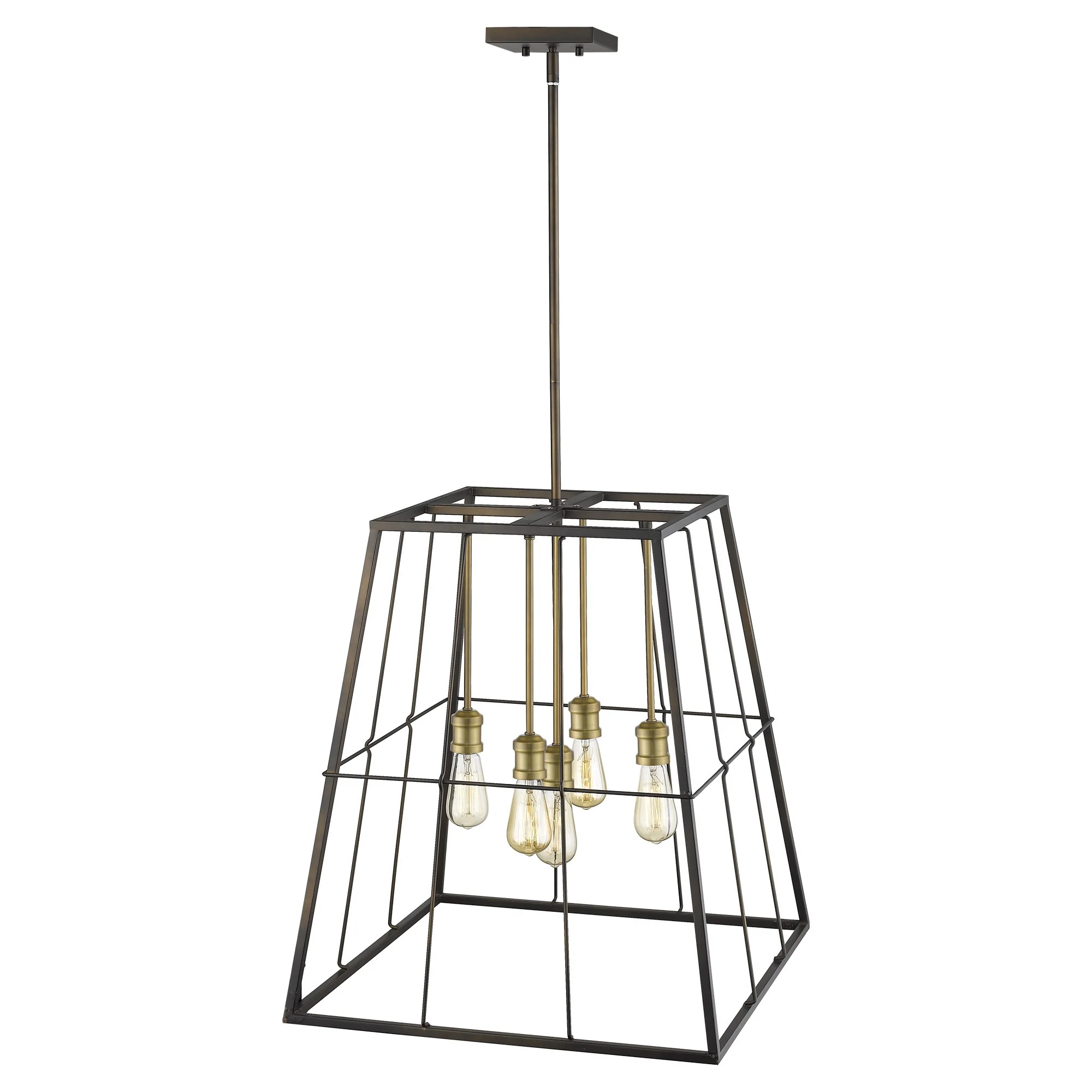 Charley 5-Light Oil-Rubbed Bronze Pendant By Homeroots - Image 3