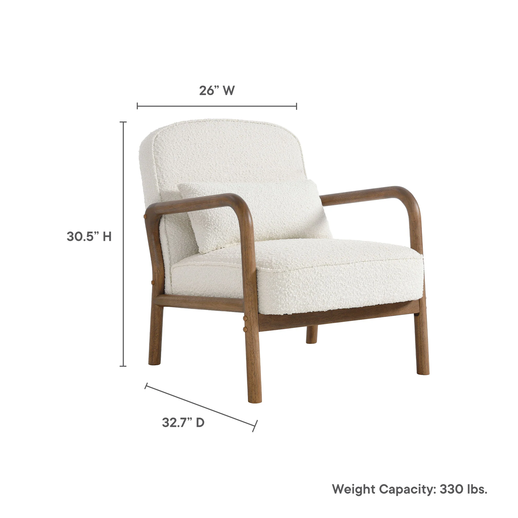 Charlie Boucle Upholstered Armchair by Modway - Image 10