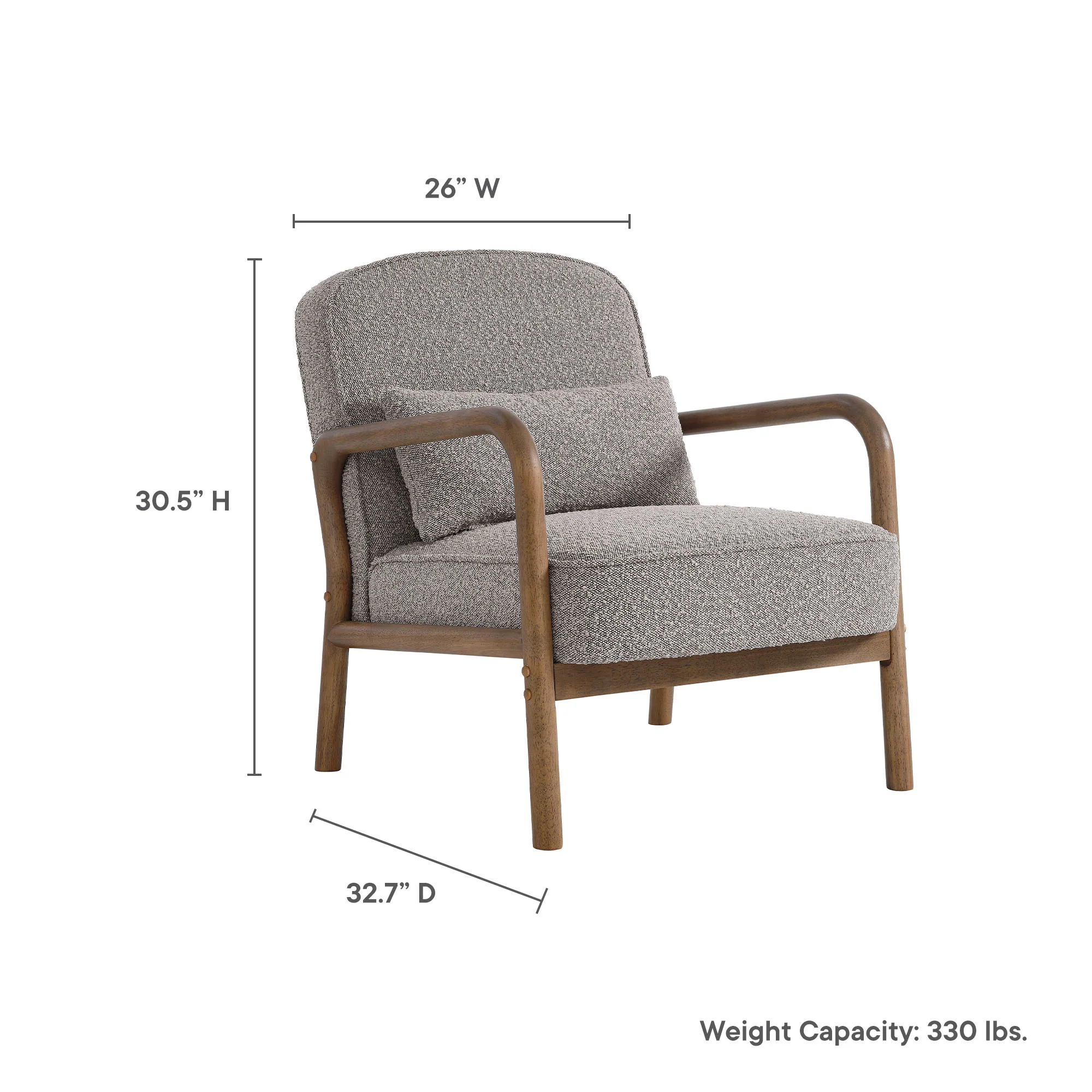Charlie Boucle Upholstered Armchair by Modway - Image 20