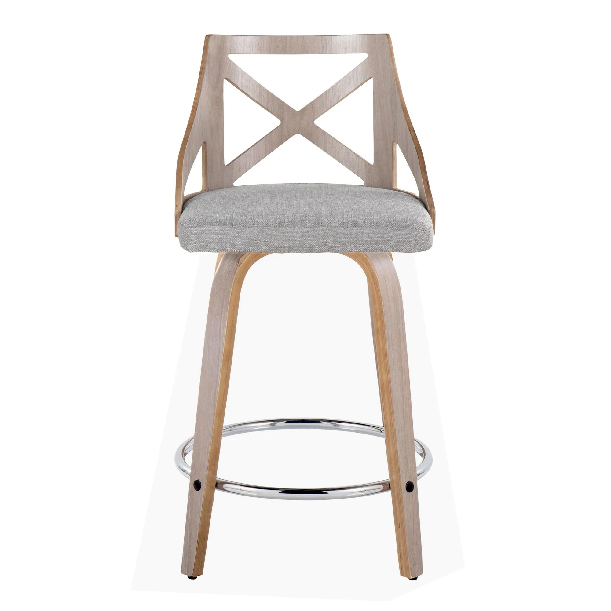 Charlotte 24" Fixed-Height Counter Stool - Set of 2 By LumiSource - B24-CHARLOTFB-GRTZR2 LGYLGYCR2 - Image 18