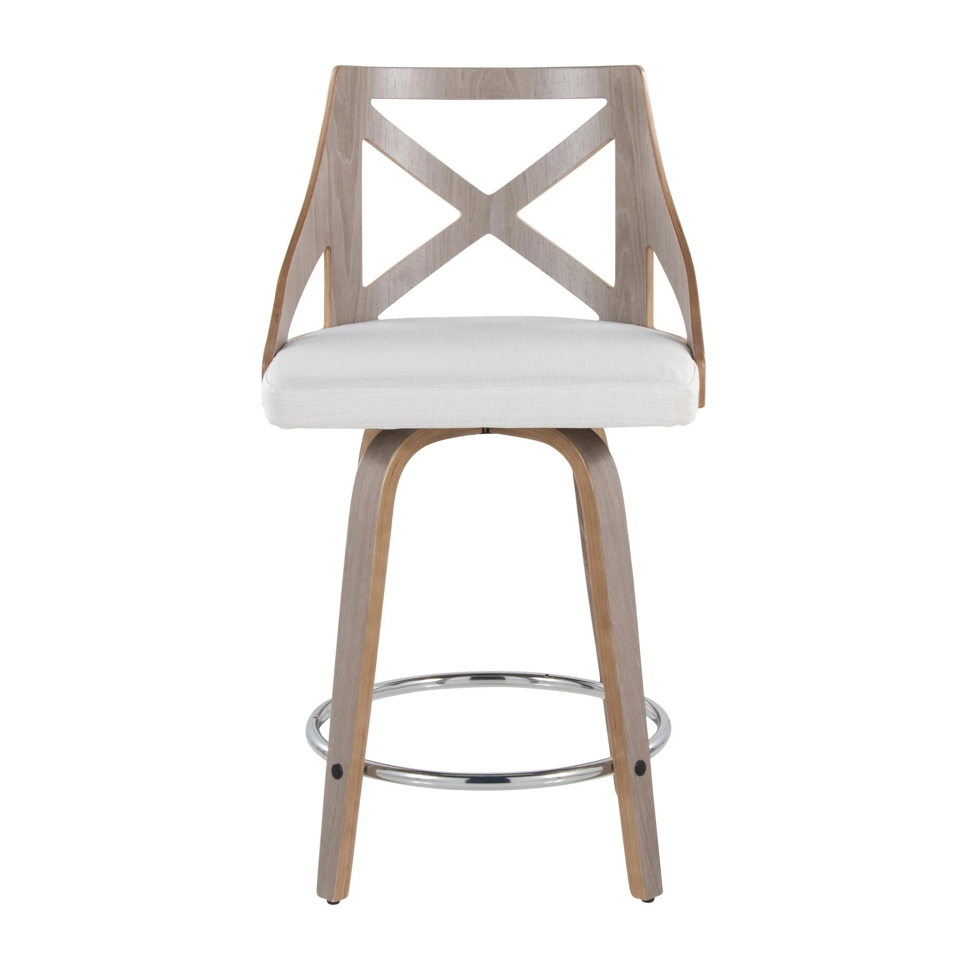 Charlotte 24" Fixed-Height Counter Stool - Set of 2 By LumiSource - B24-CHARLOTFB-GRTZR2 LGYLGYCR2 - Image 9