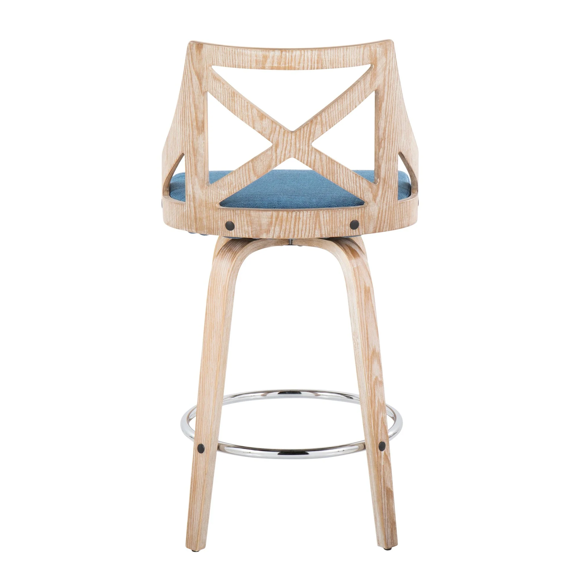 Charlotte 26" Fixed-Height Counter Stool - Set of 2 Blue By LumiSource - Image 10
