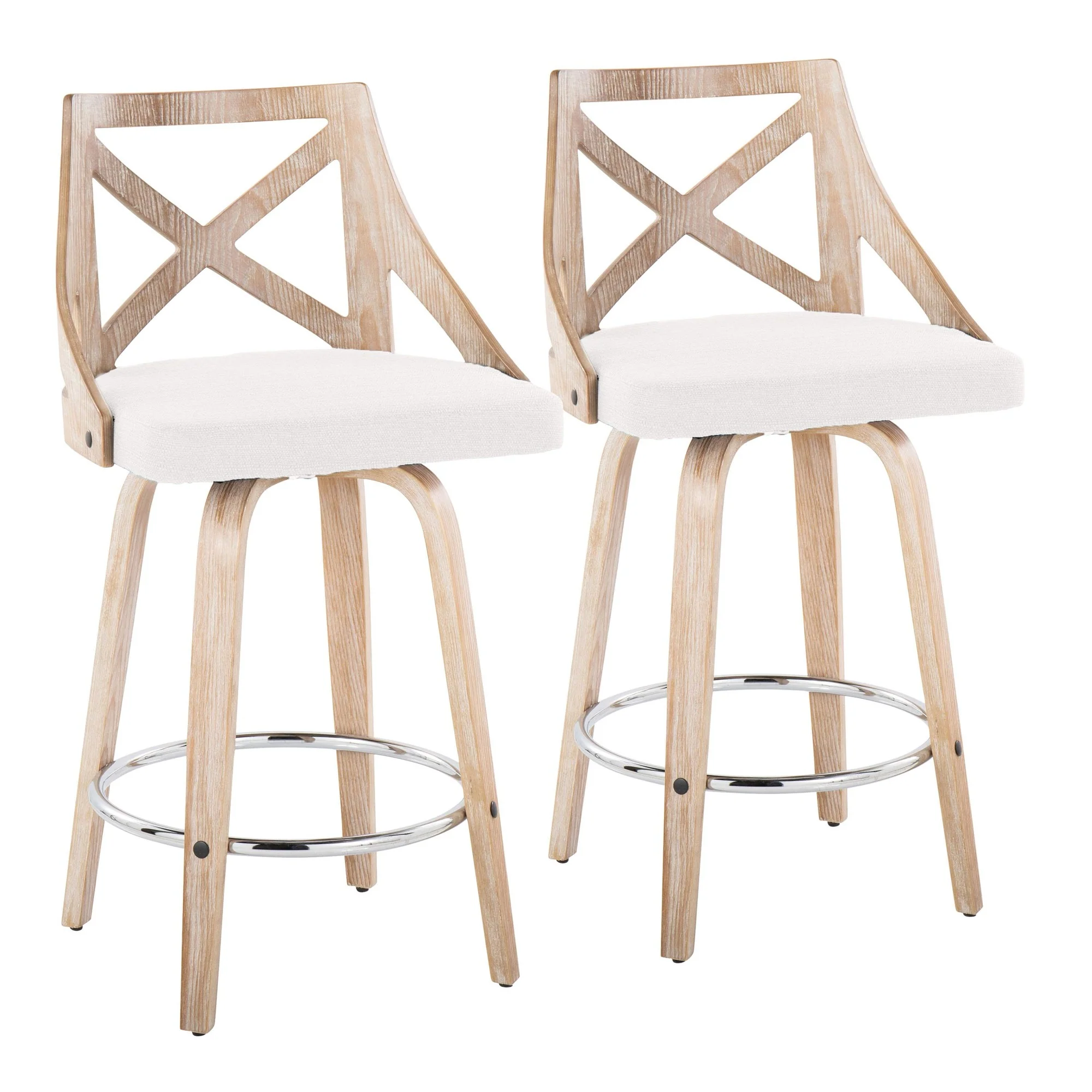 Charlotte 26" Fixed-Height Counter Stool - Set of 2 Blue By LumiSource - Image 11