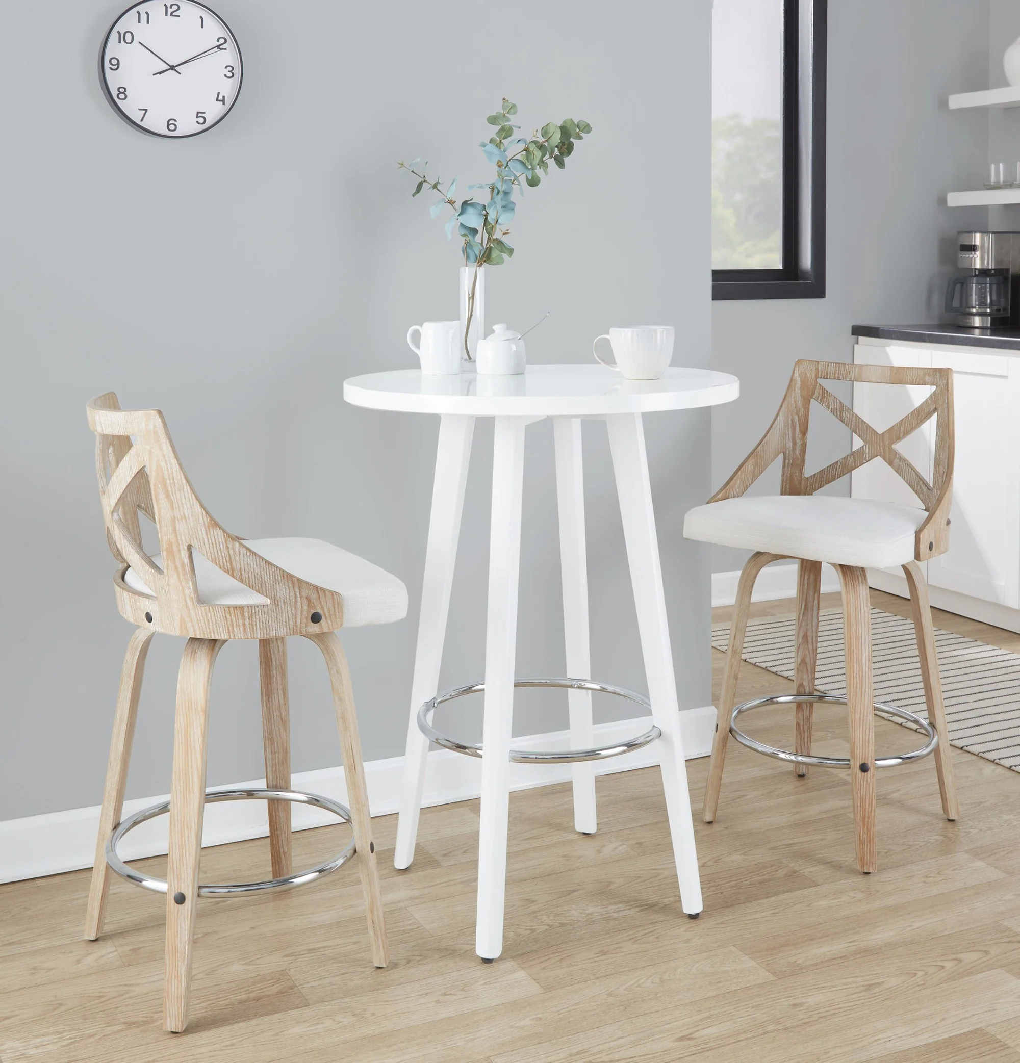 Charlotte 26" Fixed-Height Counter Stool - Set of 2 Blue By LumiSource - Image 16