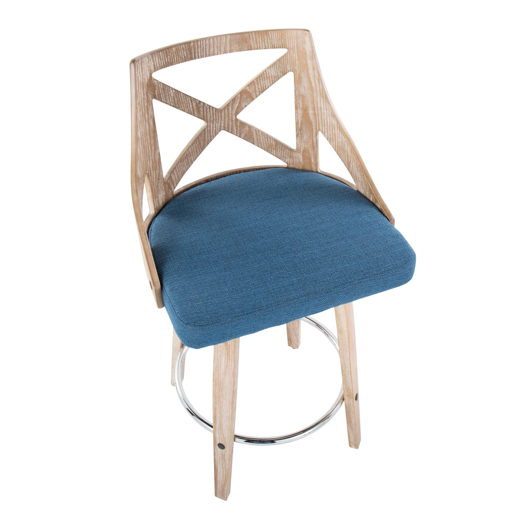 Charlotte 26" Fixed-Height Counter Stool - Set of 2 Blue By LumiSource - Image 4