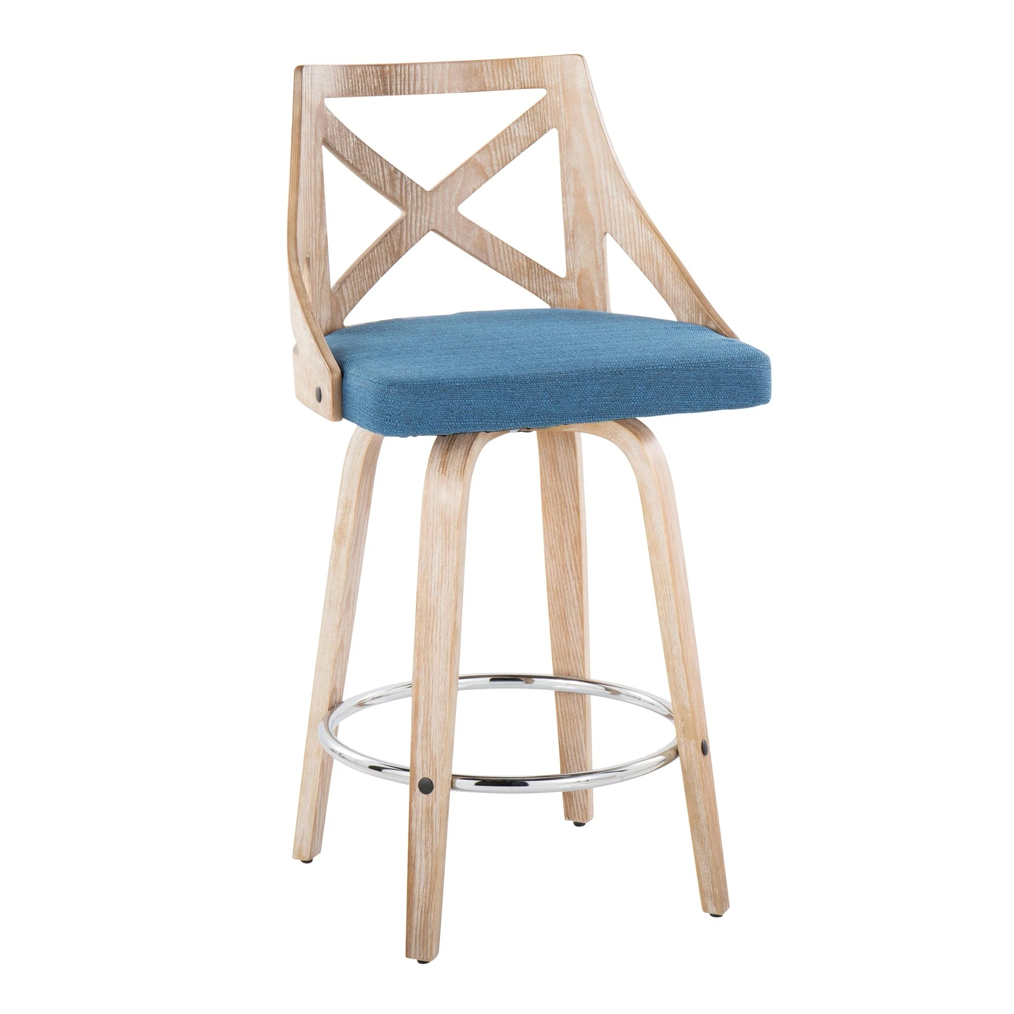 Charlotte 26" Fixed-Height Counter Stool - Set of 2 Blue By LumiSource - Image 7