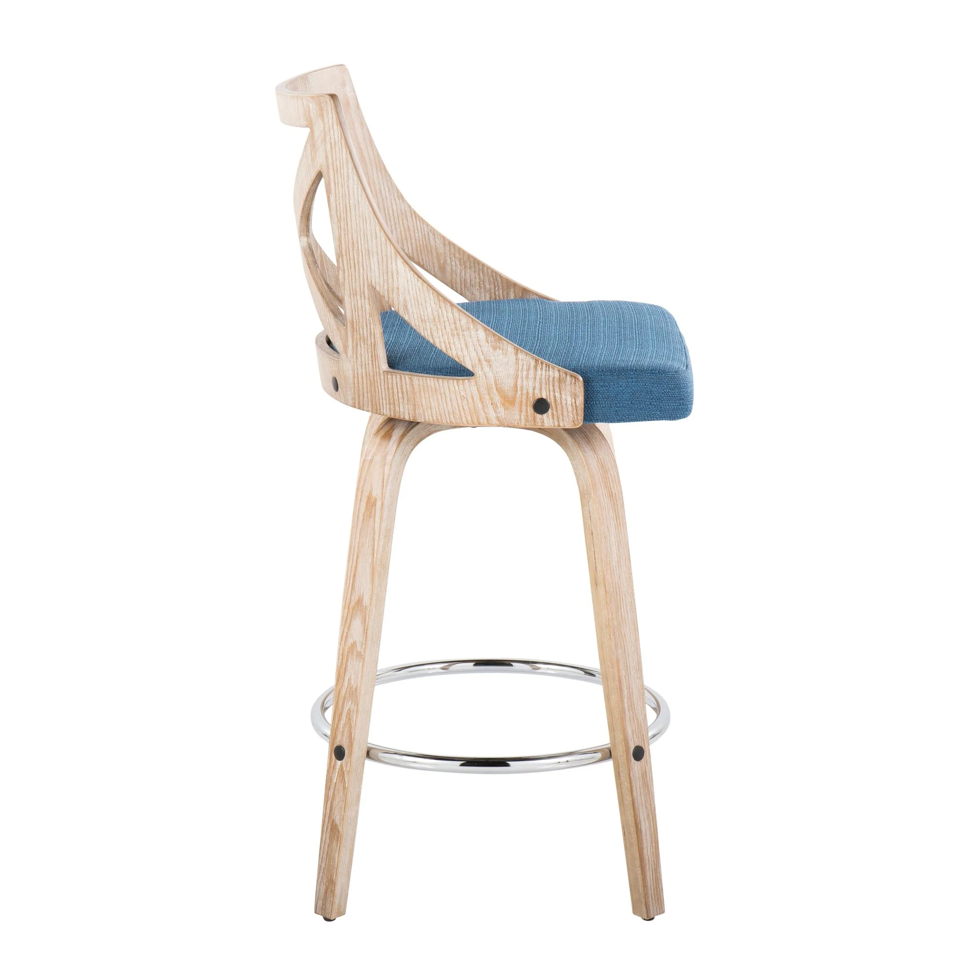Charlotte 26" Fixed-Height Counter Stool - Set of 2 Blue By LumiSource - Image 8