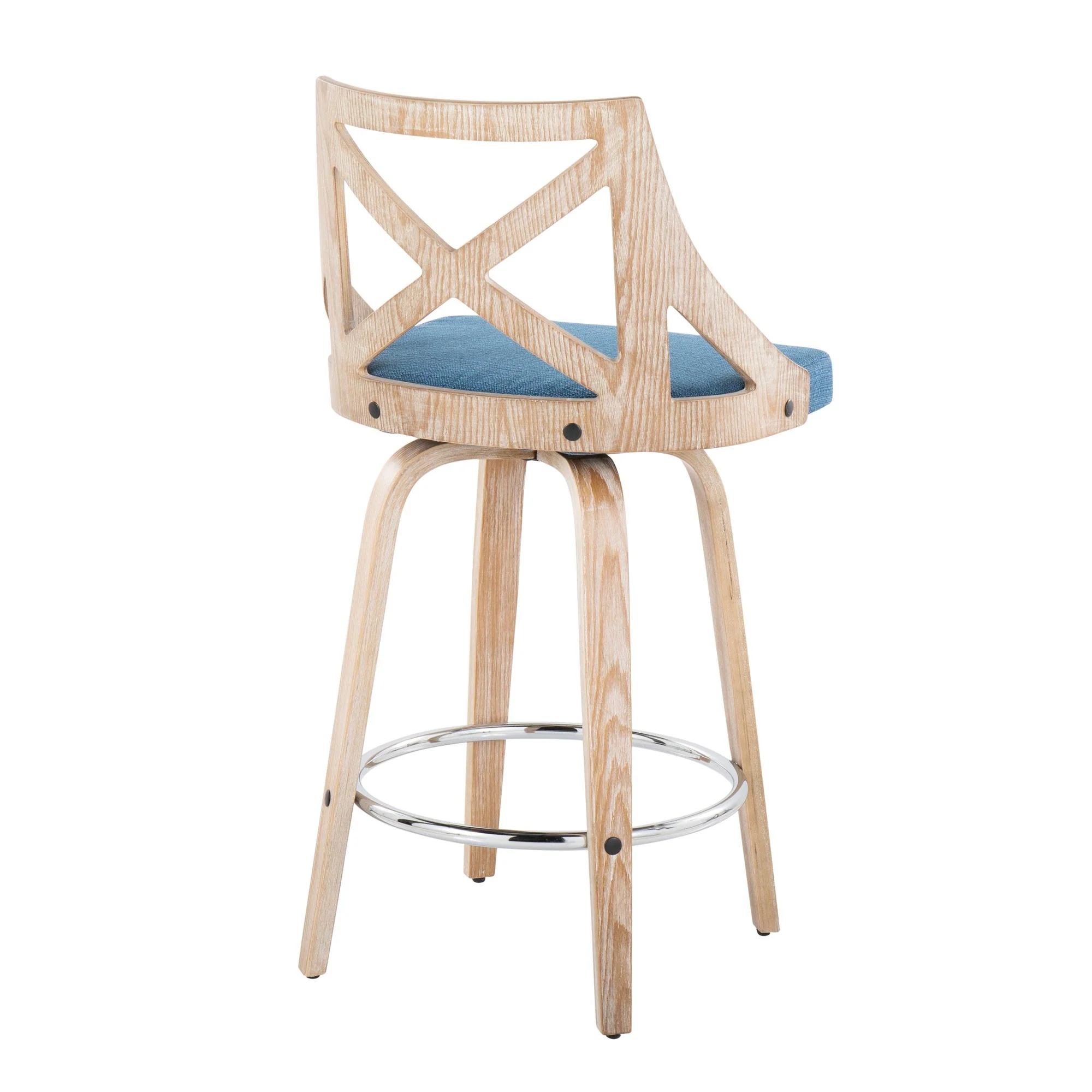 Charlotte 26" Fixed-Height Counter Stool - Set of 2 Blue By LumiSource - Image 9