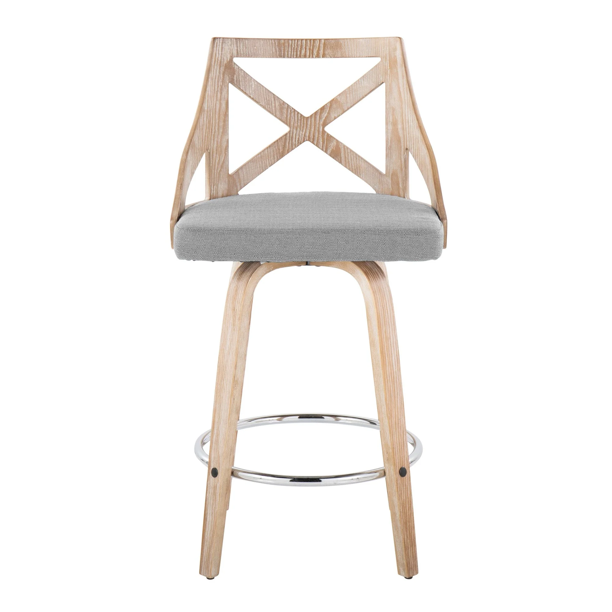 Charlotte 26" Fixed-Height Counter Stool - Set of 2 By LumiSource - B26-CHARLOTFB-GRTZR2 WWWWLGY2 - Image 7