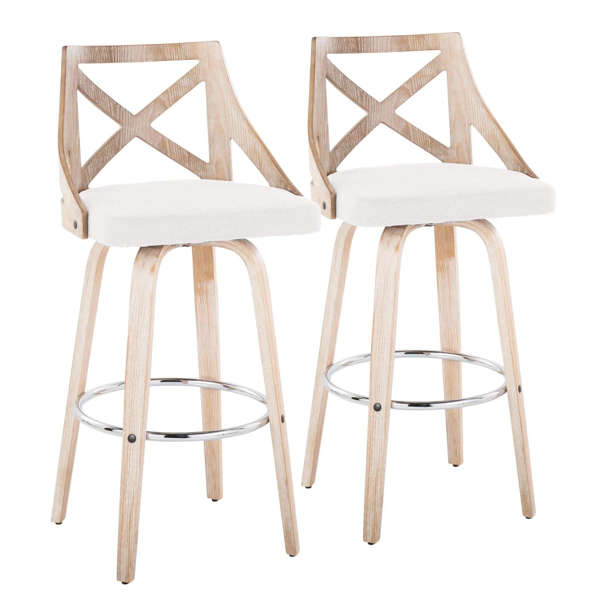 Charlotte 30" Fixed-Height Barstool - Set of 2 Blue By LumiSource - Image 10