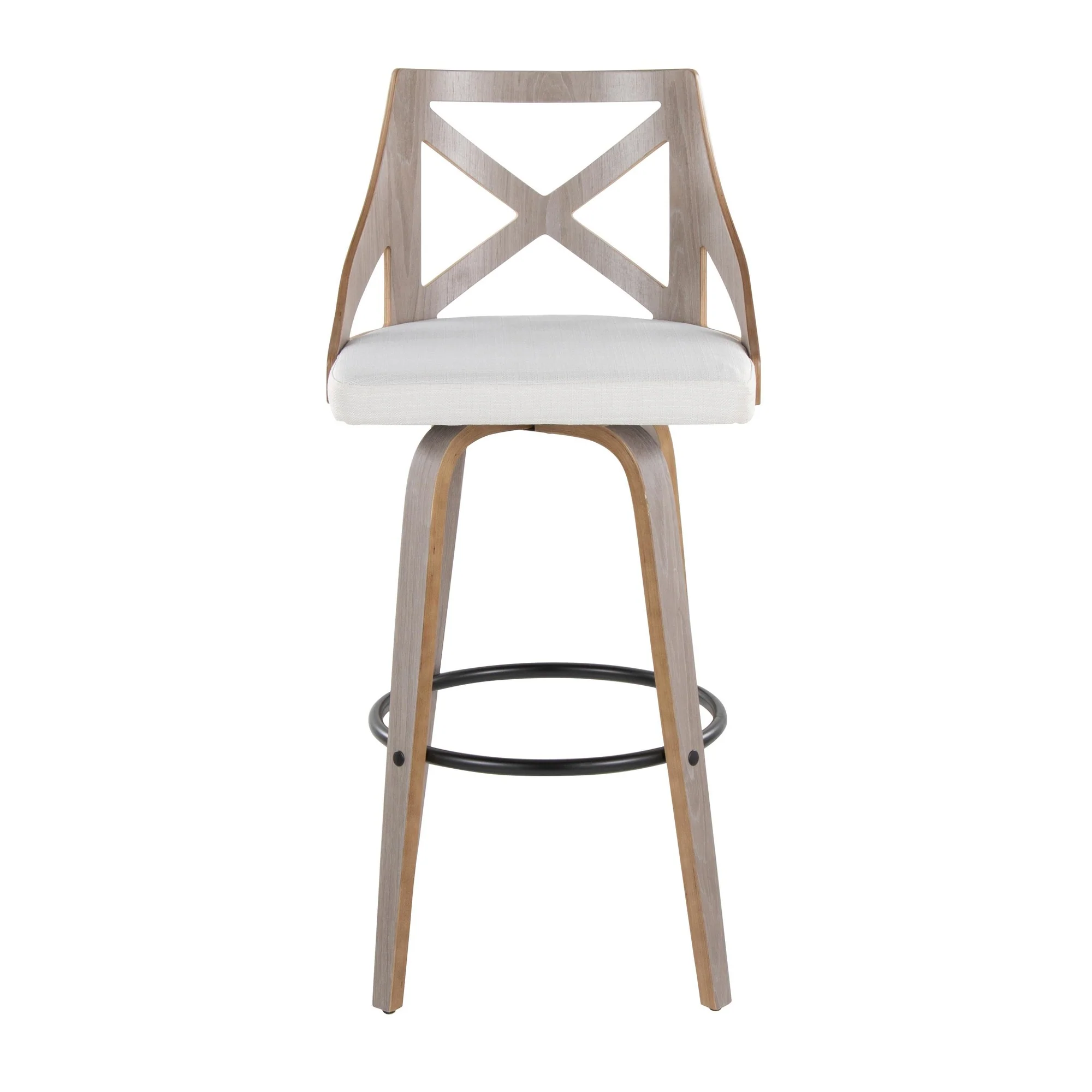 Charlotte 30" Fixed-Height Barstool - Set of 2 By LumiSource - B30-CHARLOTFB-GRTZQ2 LGYLGYCR2 - Image 7