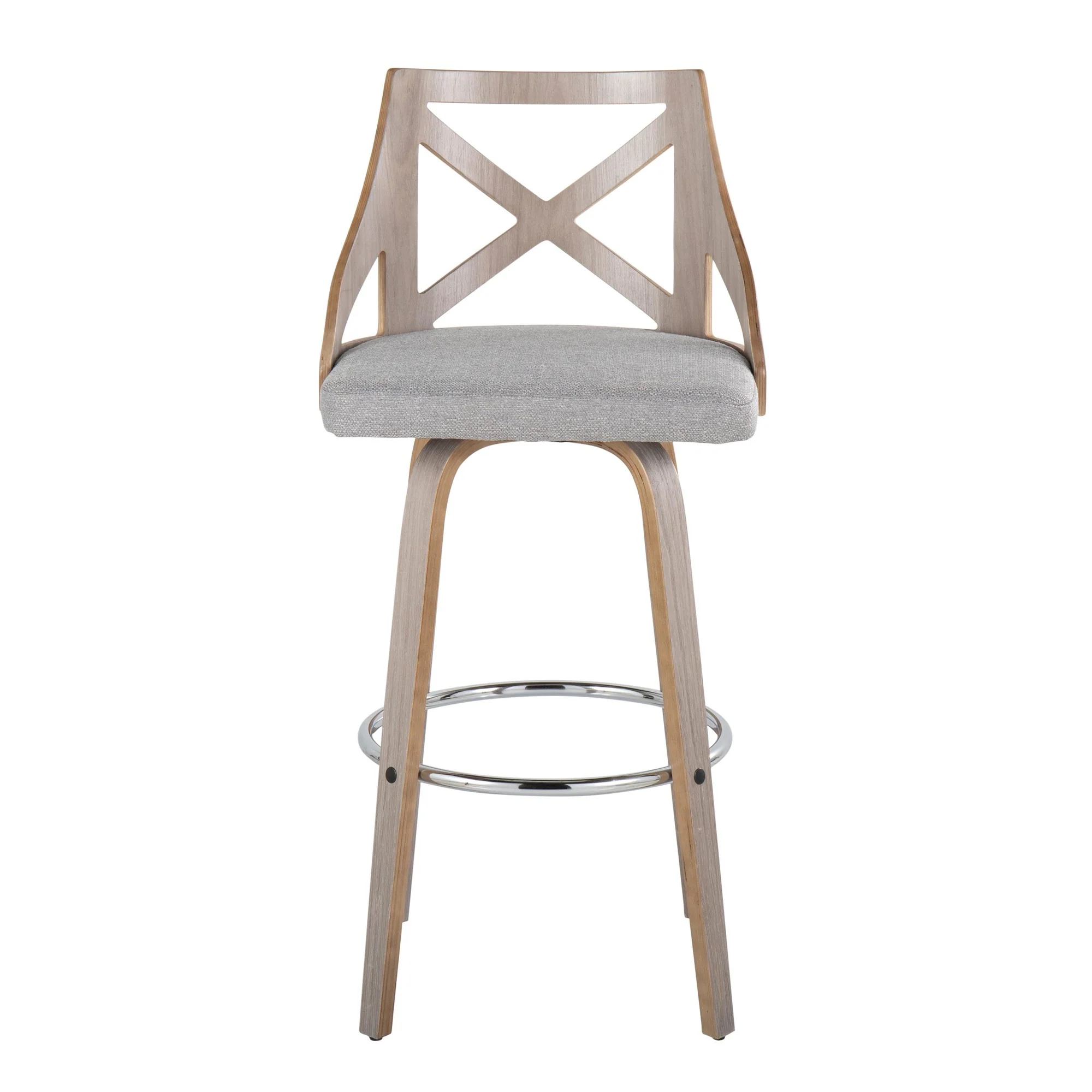 Charlotte 30" Fixed-Height Barstool - Set of 2 By LumiSource - B30-CHARLOTFB-GRTZR2 LGYLGYCR2 - Image 16