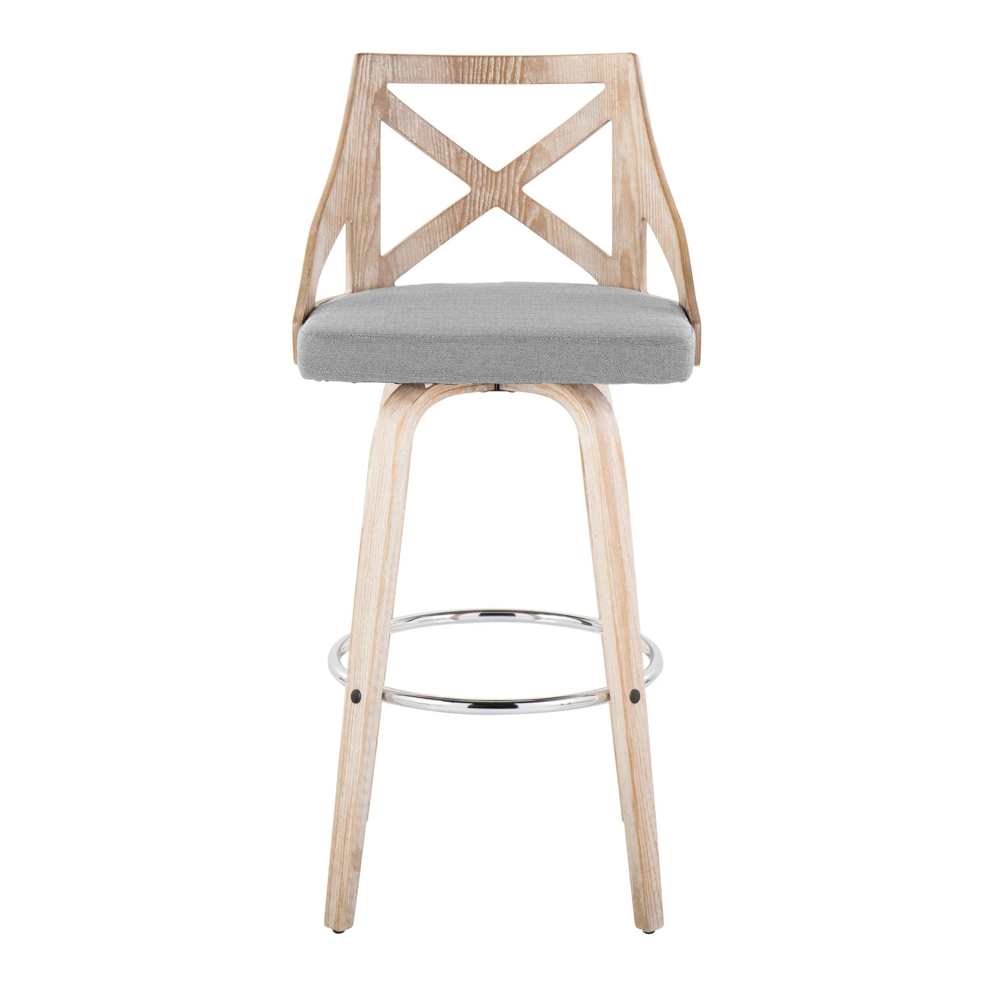 Charlotte 30" Fixed-Height Barstool - Set of 2 By LumiSource - B30-CHARLOTFB-GRTZR2 LGYLGYCR2 - Image 24