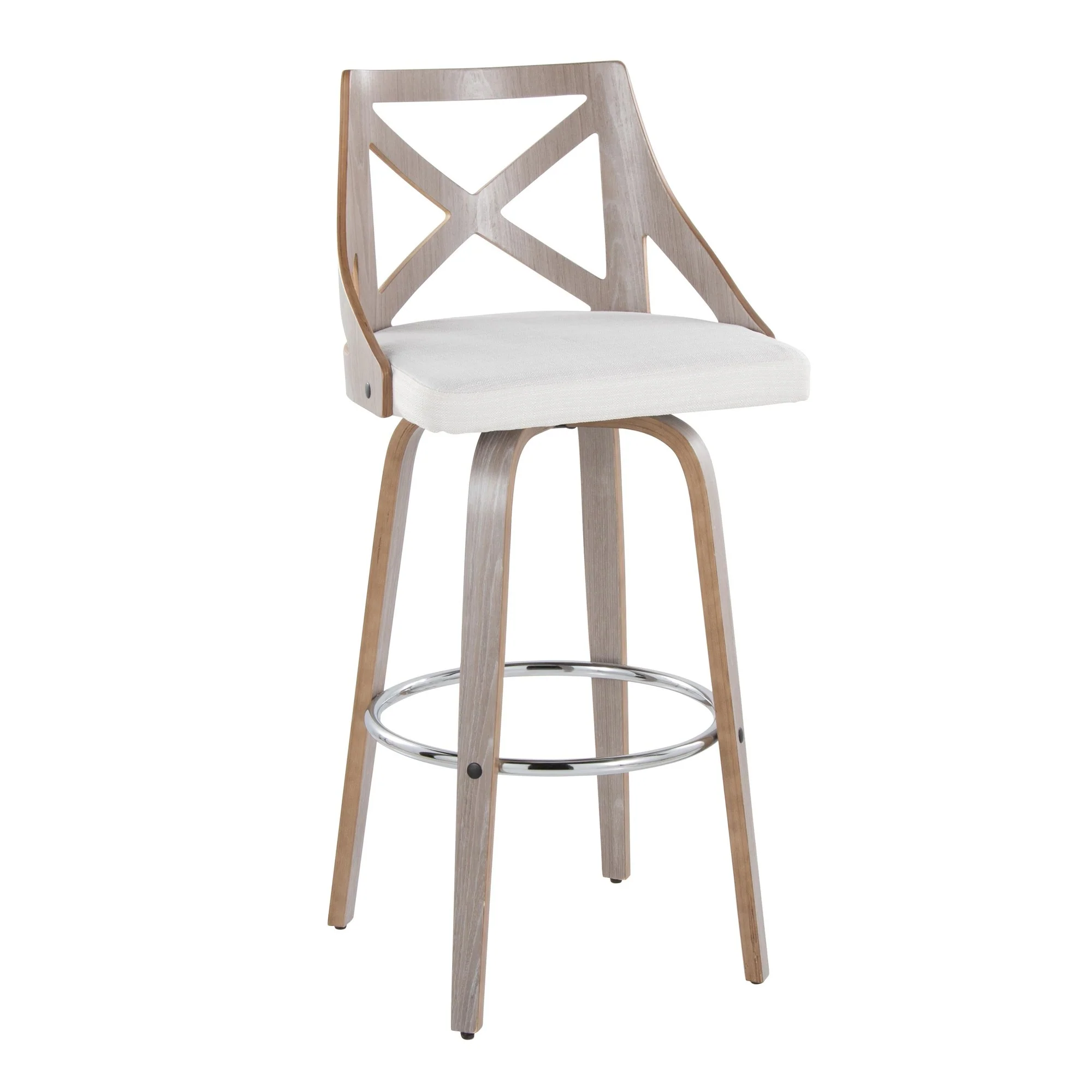 Charlotte 30" Fixed-Height Barstool - Set of 2 By LumiSource - B30-CHARLOTFB-GRTZR2 LGYLGYCR2 - Image 6