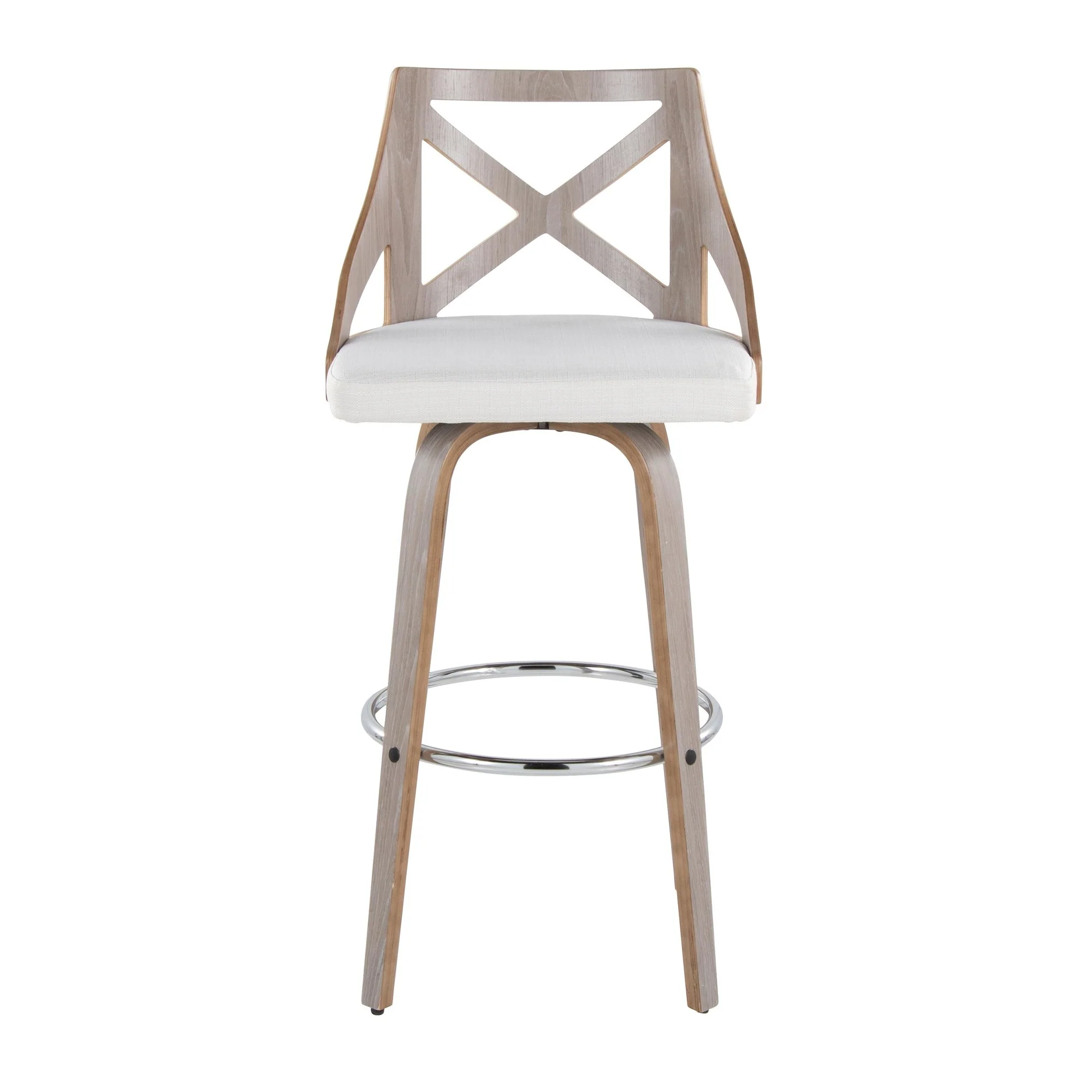 Charlotte 30" Fixed-Height Barstool - Set of 2 By LumiSource - B30-CHARLOTFB-GRTZR2 LGYLGYCR2 - Image 9