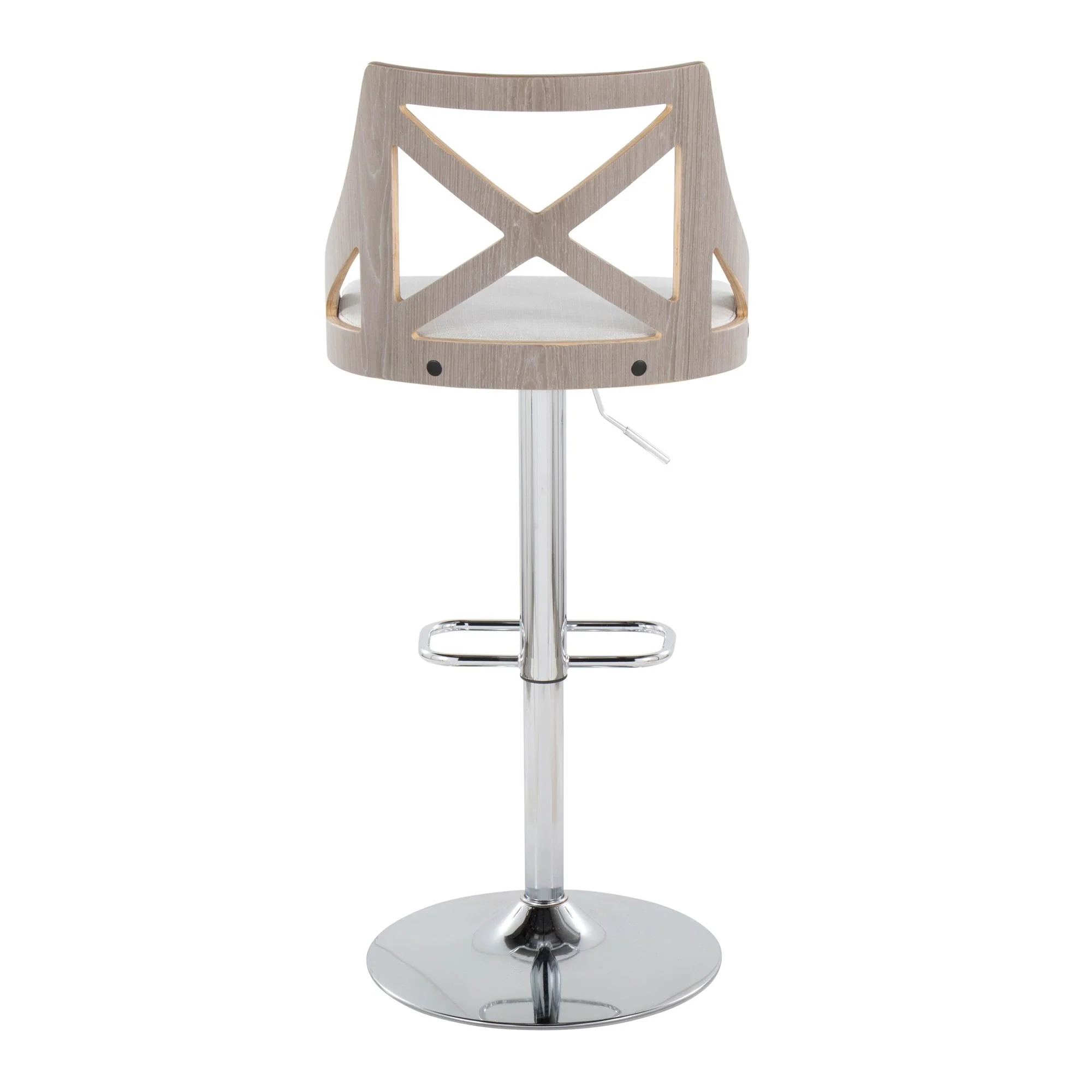 Charlotte Adjustable Barstool - Set of 2 By LumiSource - BS-CHARLOTFB-RR2 CHRLGYCR2 - Image 10