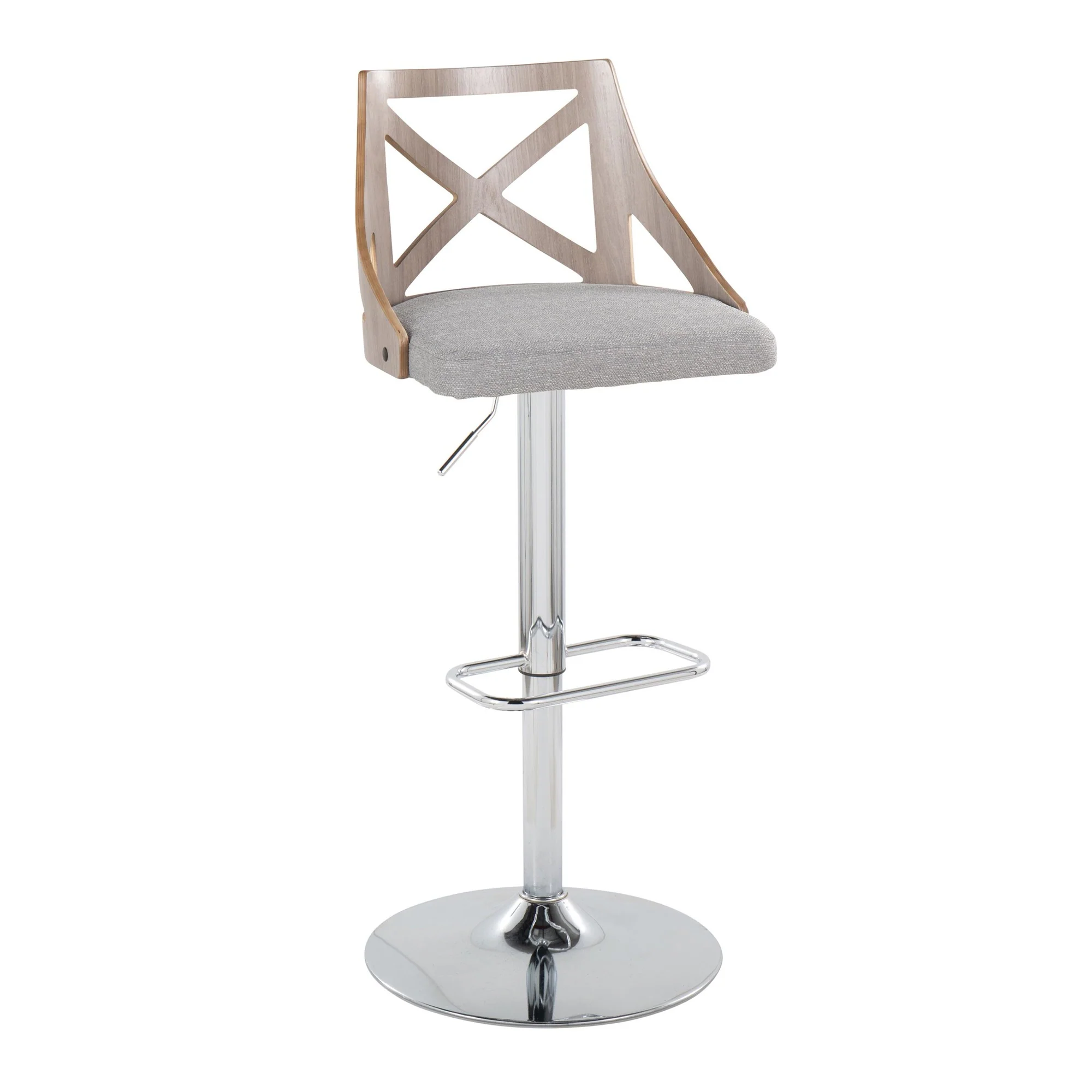 Charlotte Adjustable Barstool - Set of 2 By LumiSource - BS-CHARLOTFB-RR2 CHRLGYCR2 - Image 14