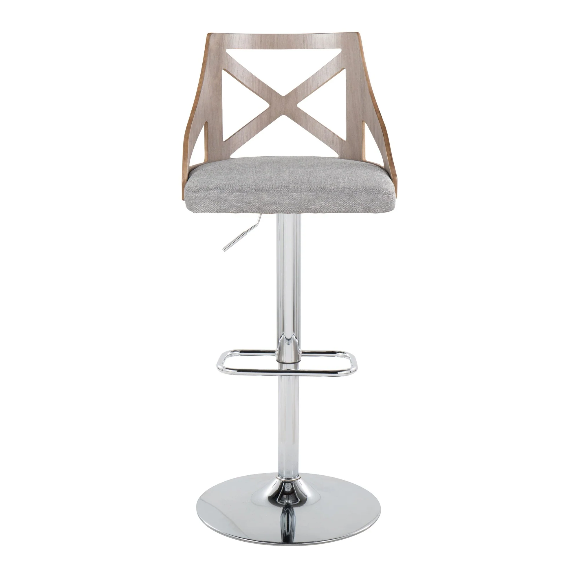 Charlotte Adjustable Barstool - Set of 2 By LumiSource - BS-CHARLOTFB-RR2 CHRLGYCR2 - Image 17