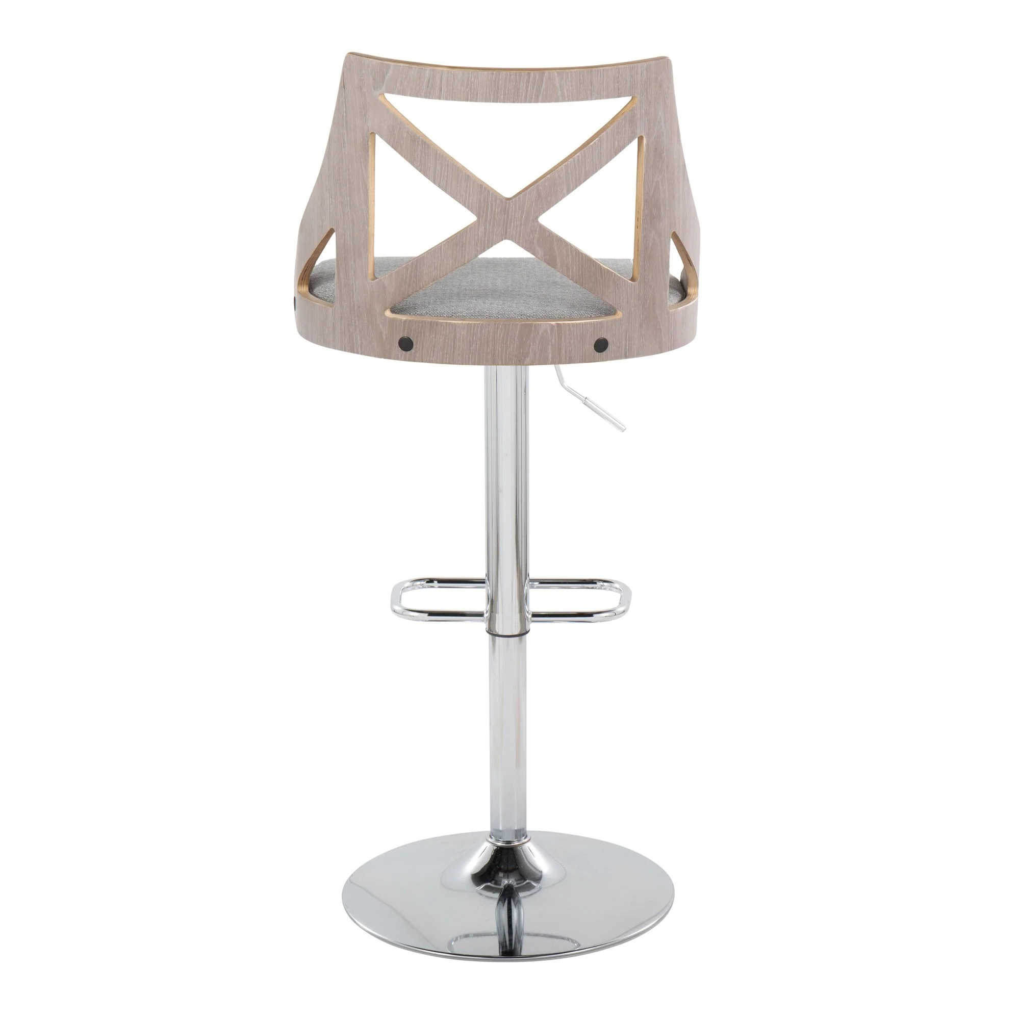 Charlotte Adjustable Barstool - Set of 2 By LumiSource - BS-CHARLOTFB-RR2 CHRLGYCR2 - Image 18