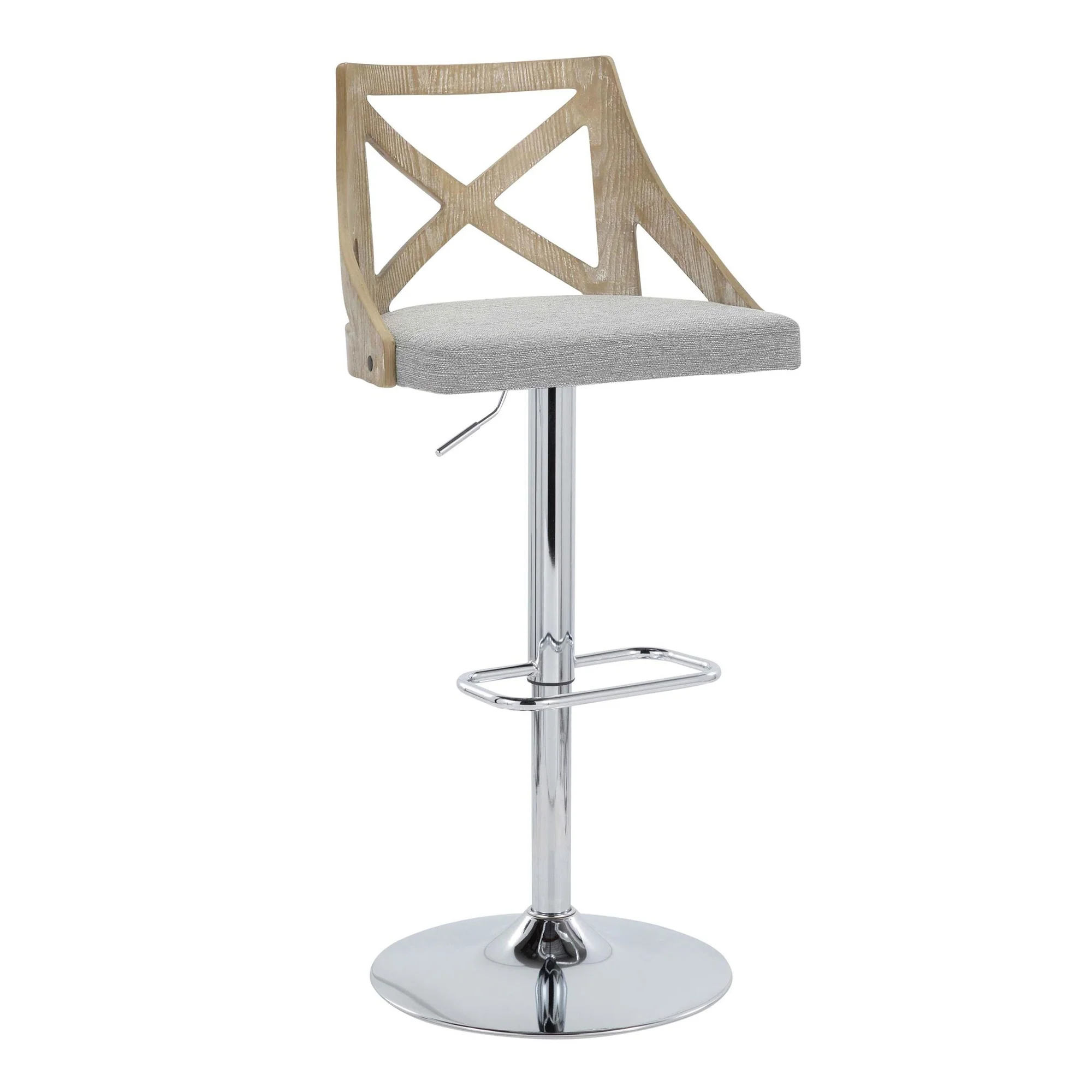 Charlotte Adjustable Barstool - Set of 2 By LumiSource - BS-CHARLOTFB-RR2 CHRLGYCR2 - Image 22
