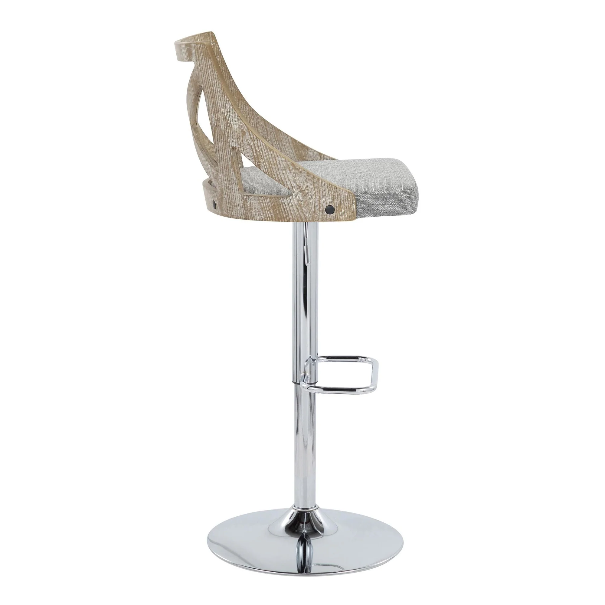 Charlotte Adjustable Barstool - Set of 2 By LumiSource - BS-CHARLOTFB-RR2 CHRLGYCR2 - Image 23