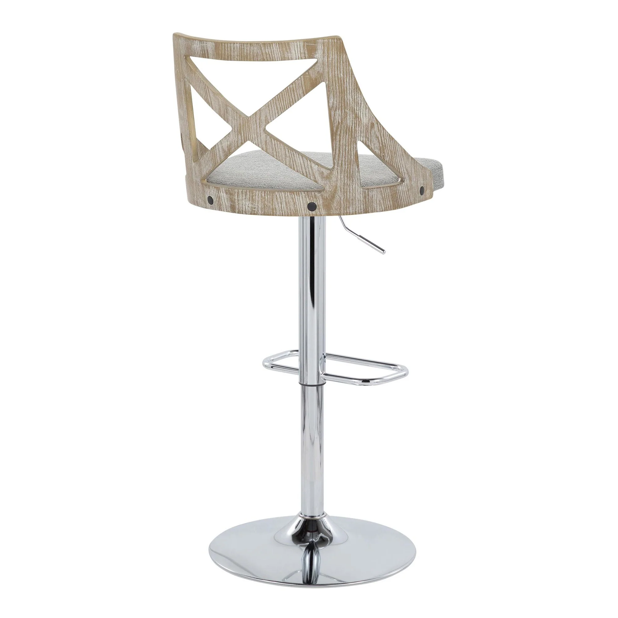 Charlotte Adjustable Barstool - Set of 2 By LumiSource - BS-CHARLOTFB-RR2 CHRLGYCR2 - Image 24