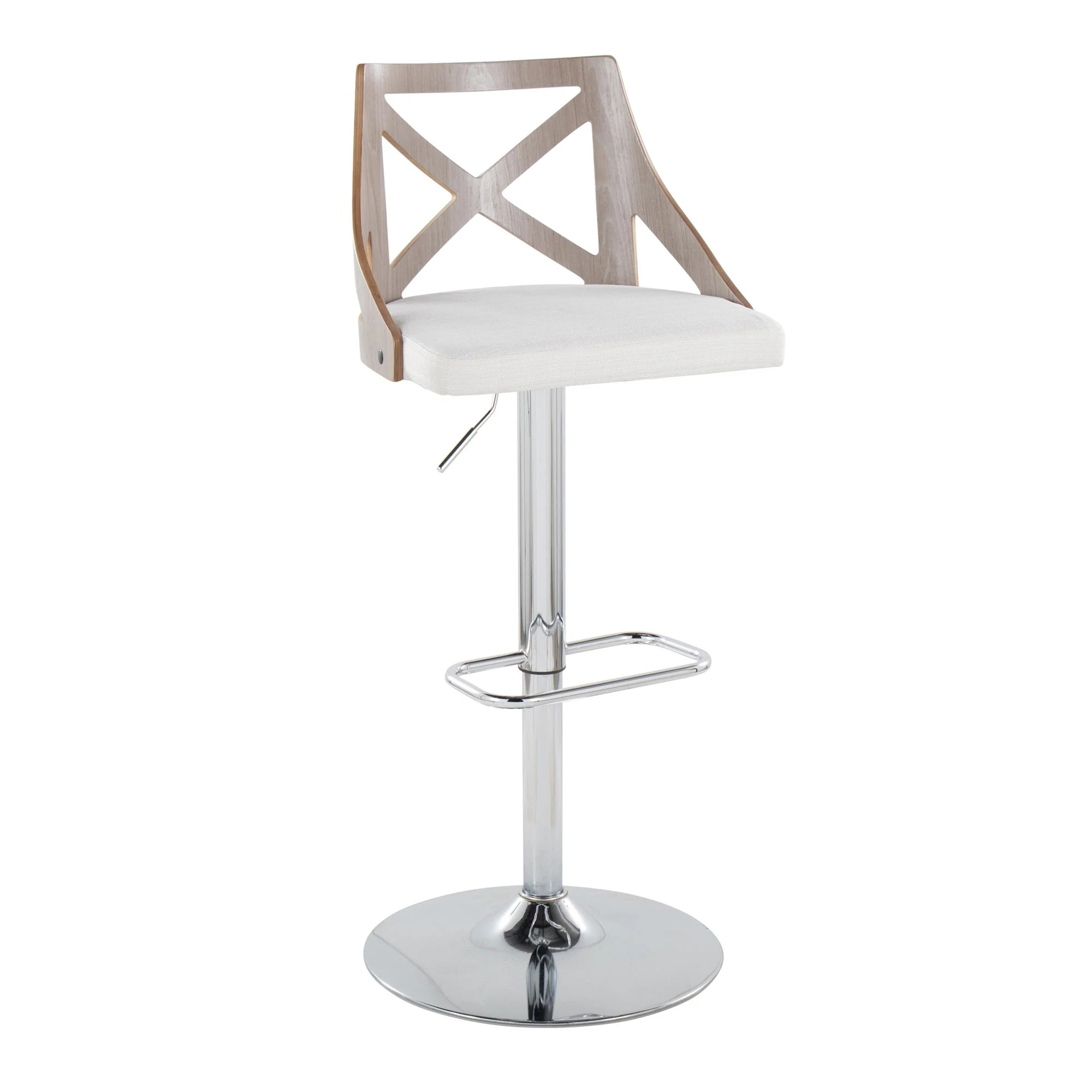 Charlotte Adjustable Barstool - Set of 2 By LumiSource - BS-CHARLOTFB-RR2 CHRLGYCR2 - Image 6