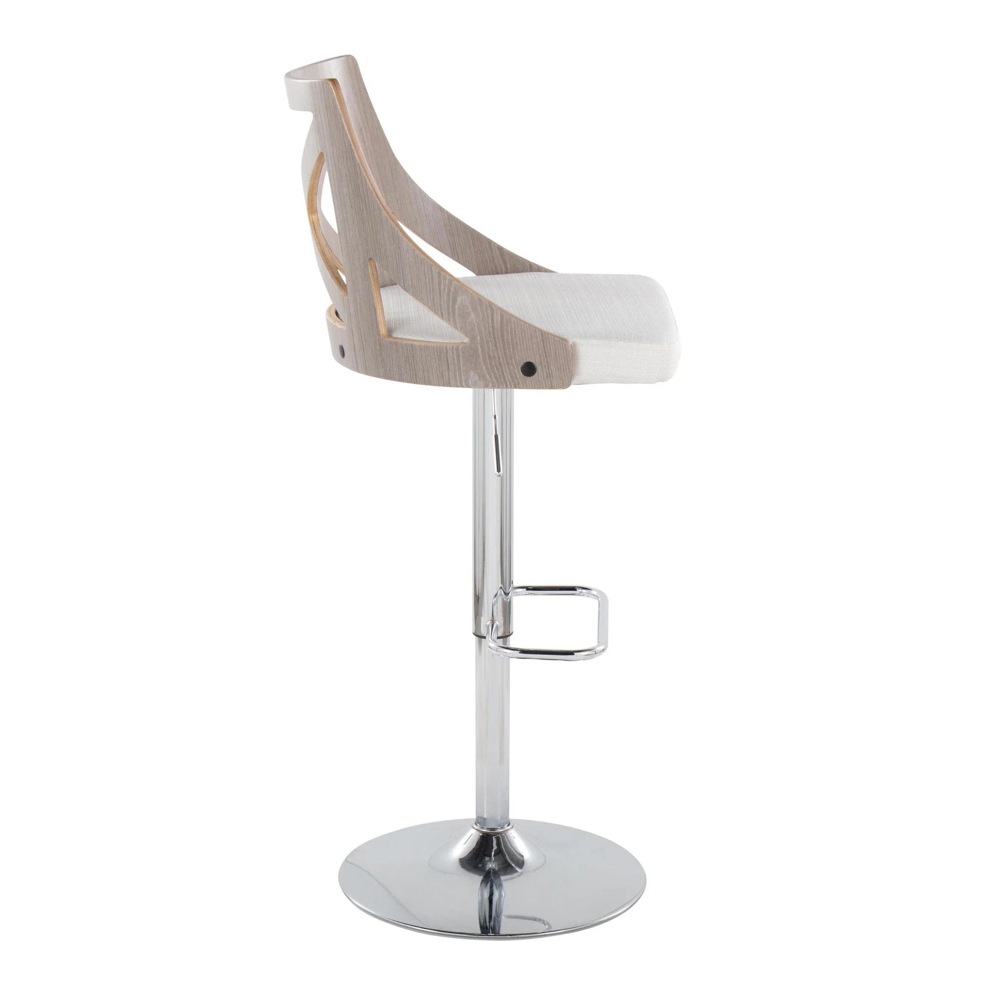 Charlotte Adjustable Barstool - Set of 2 By LumiSource - BS-CHARLOTFB-RR2 CHRLGYCR2 - Image 7