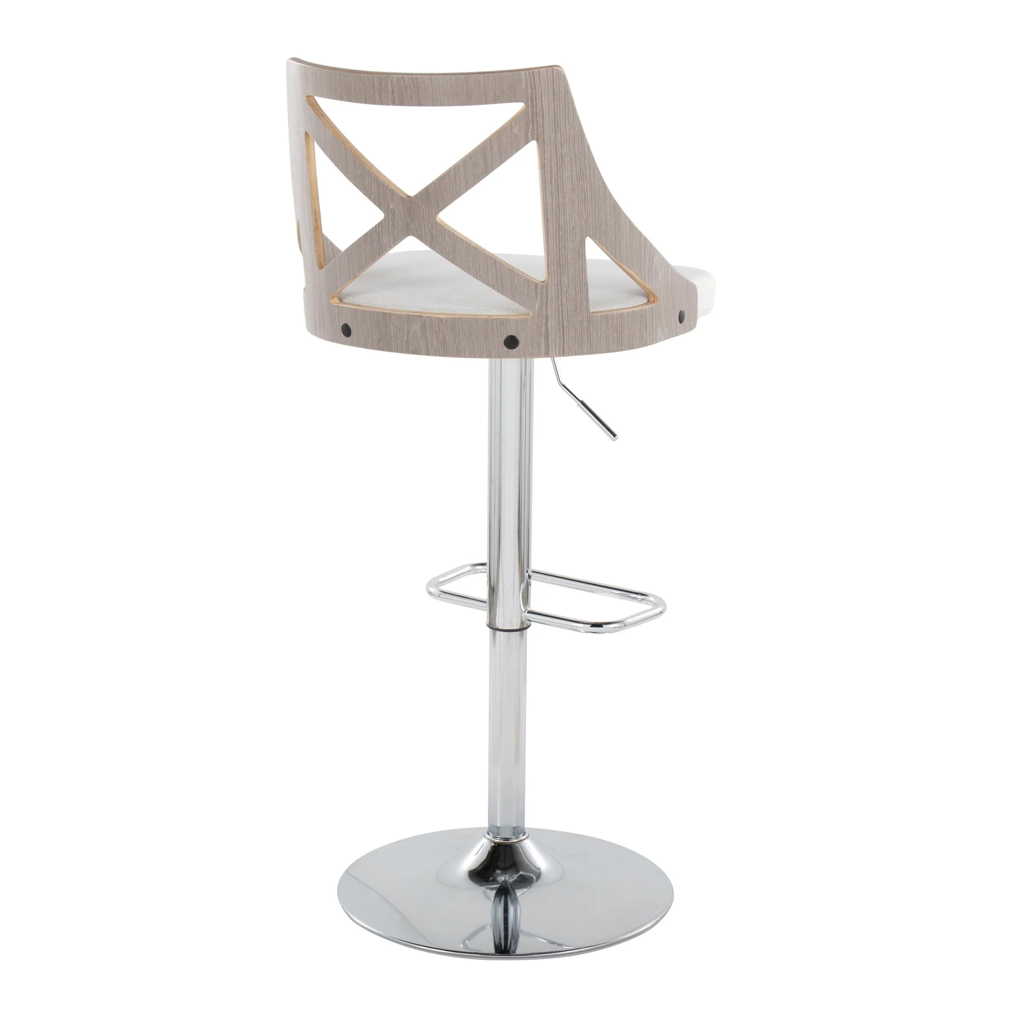 Charlotte Adjustable Barstool - Set of 2 By LumiSource - BS-CHARLOTFB-RR2 CHRLGYCR2 - Image 8