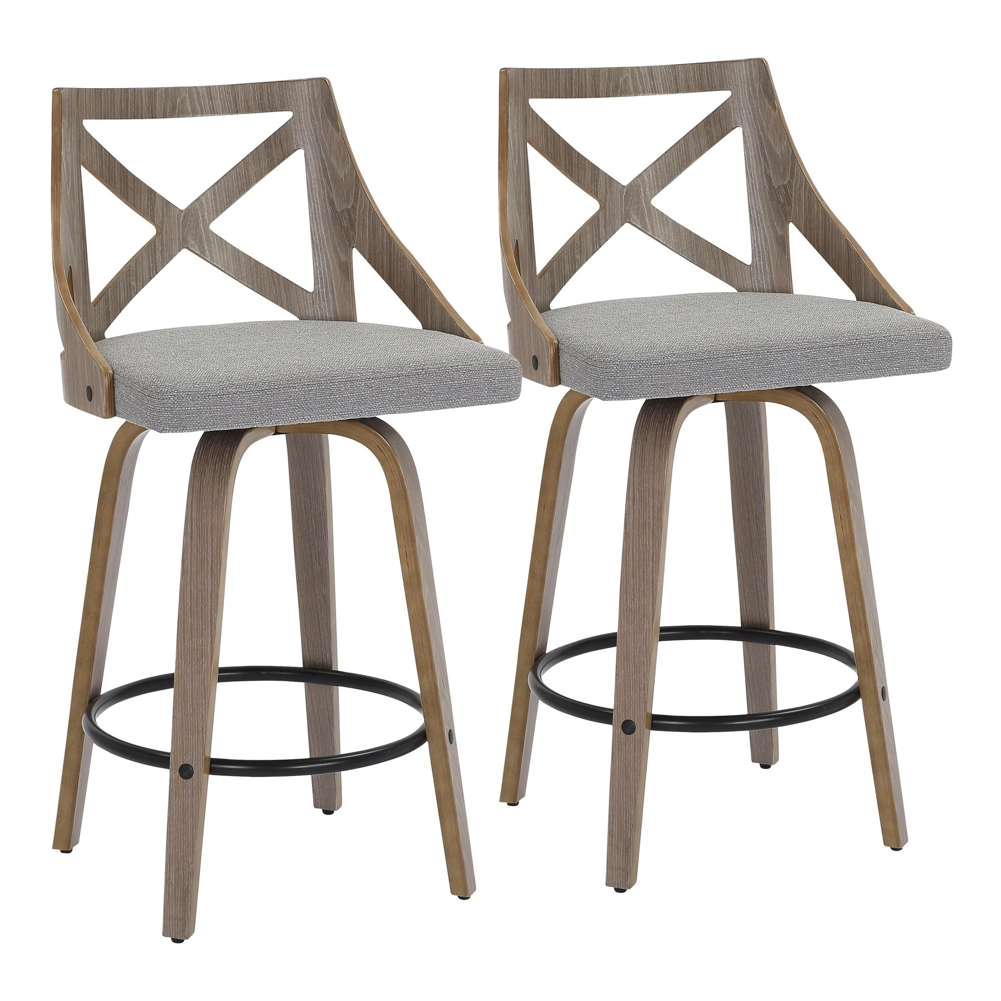Charlotte Counter Stool - Set of 2 Cream By LumiSource - Image 10