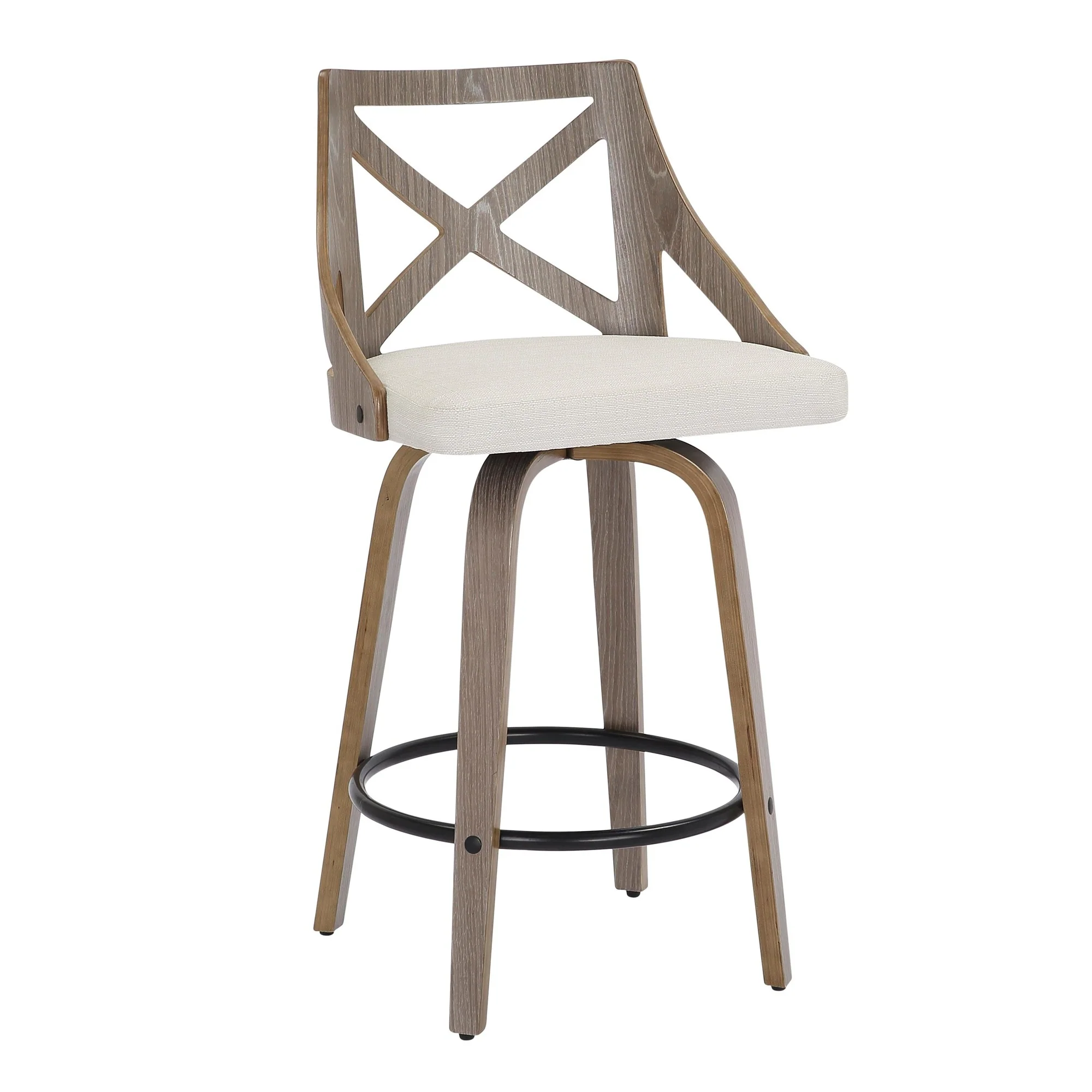 Charlotte Counter Stool - Set of 2 Cream By LumiSource - Image 5