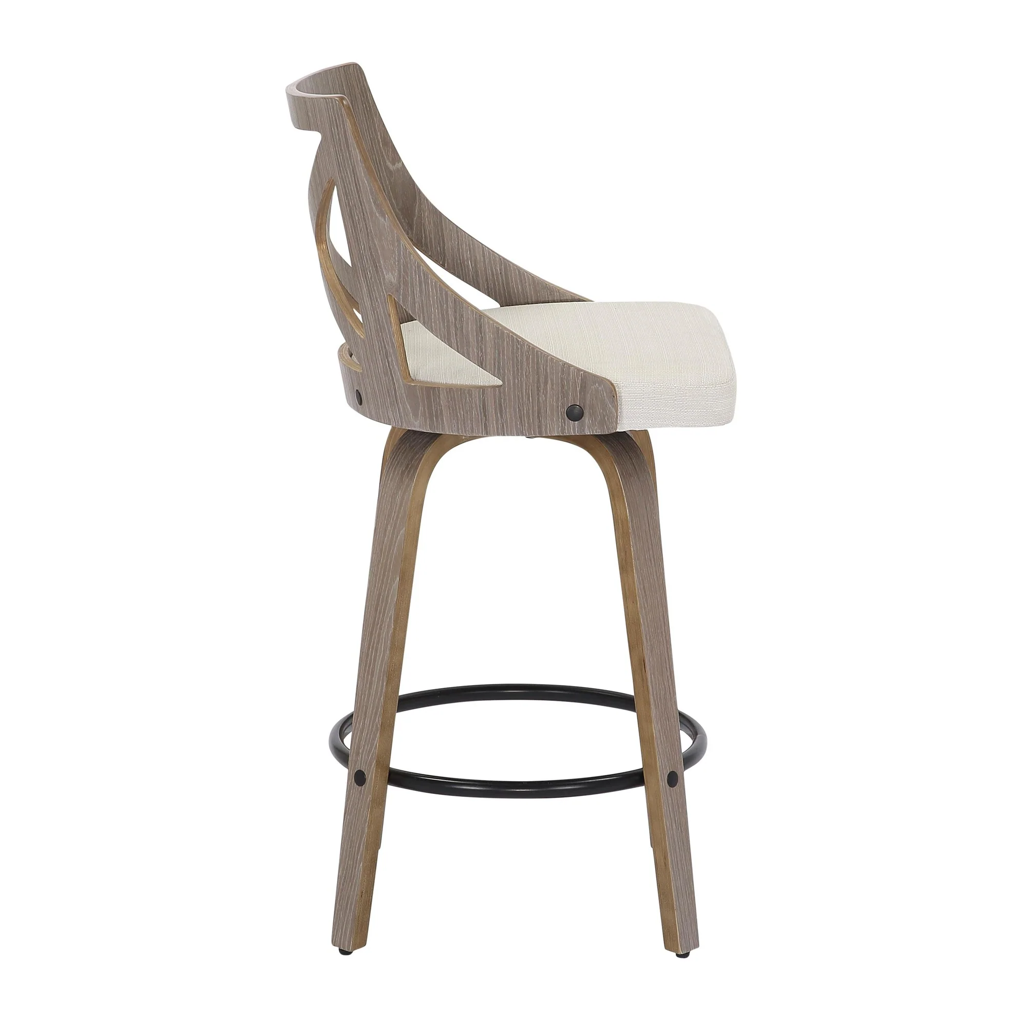 Charlotte Counter Stool - Set of 2 Cream By LumiSource - Image 6
