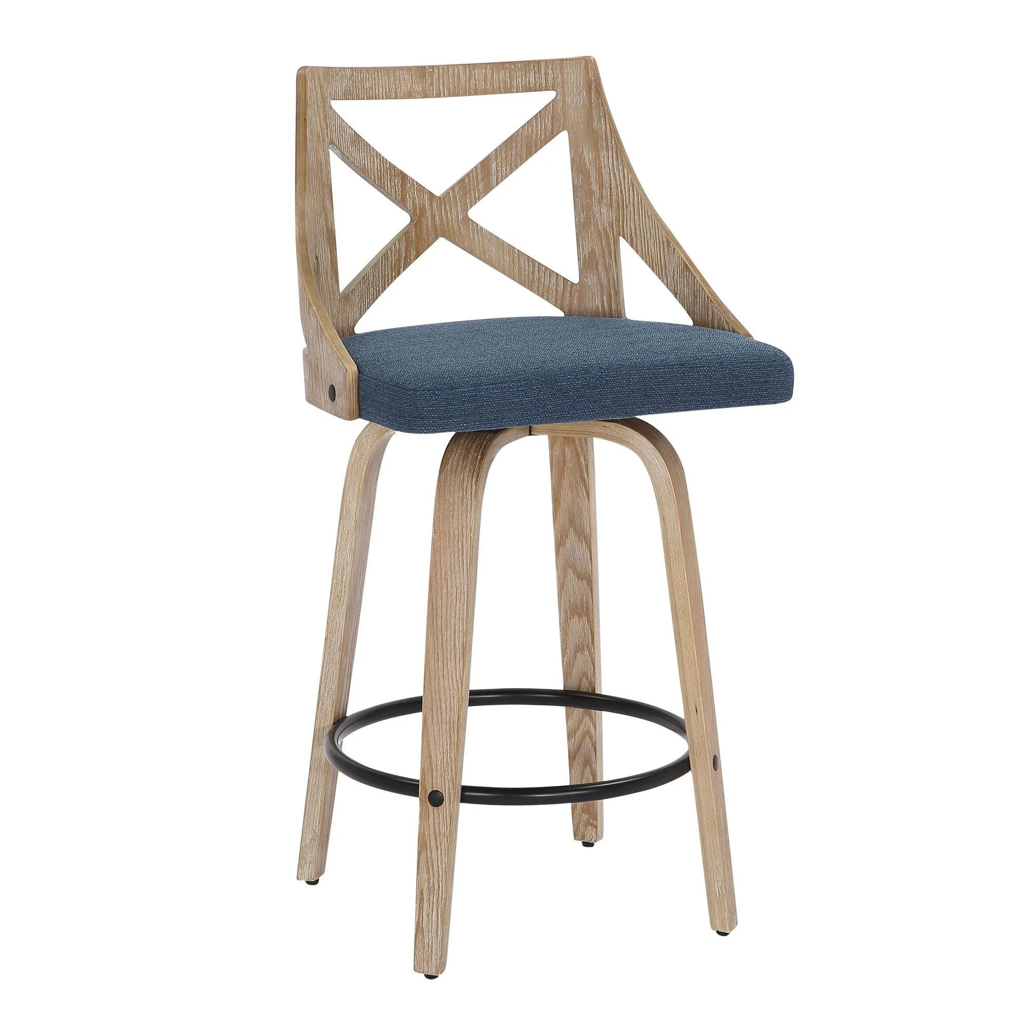Charlotte Counter Stool - Set of 2 Blue By LumiSource - Image 5