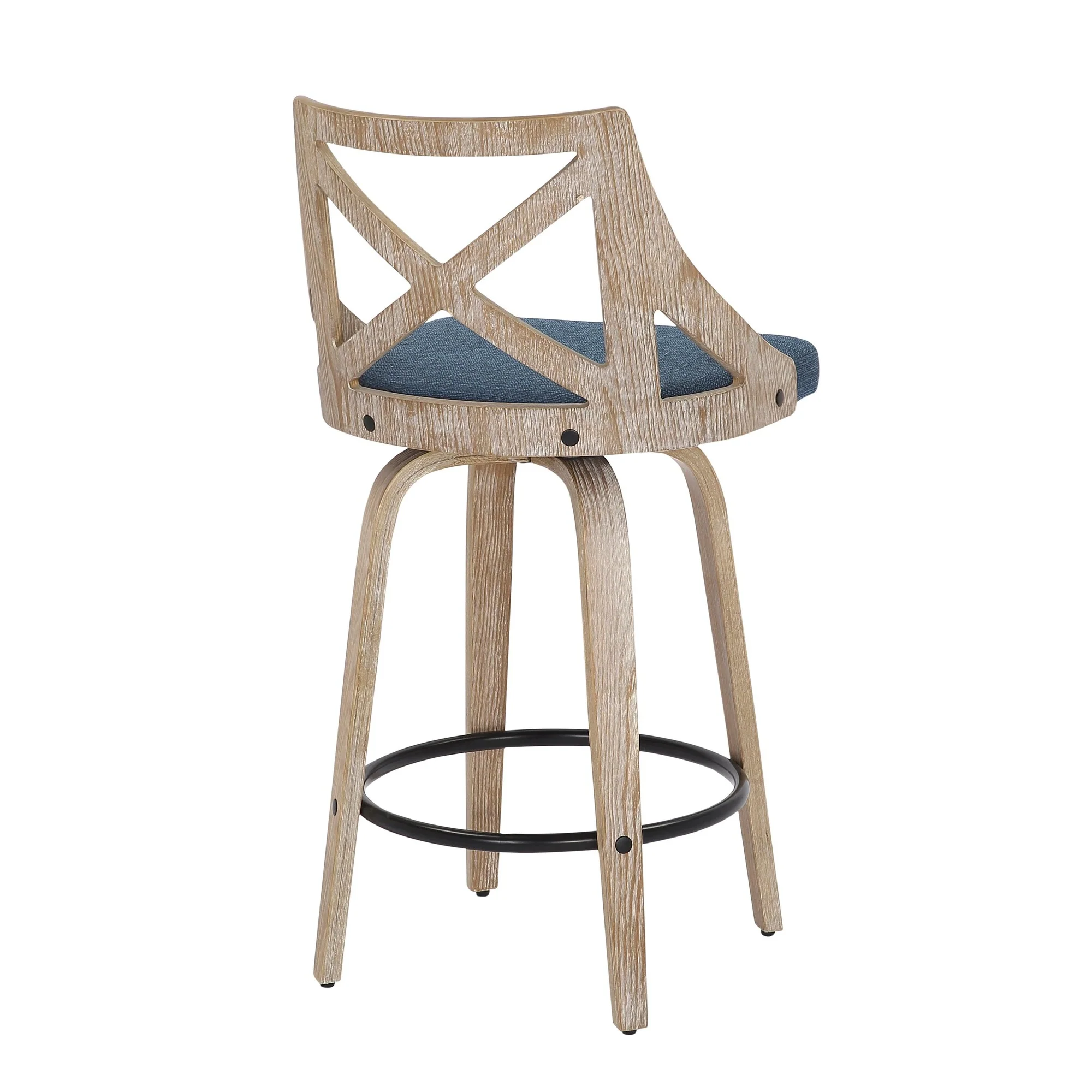 Charlotte Counter Stool - Set of 2 Blue By LumiSource - Image 7