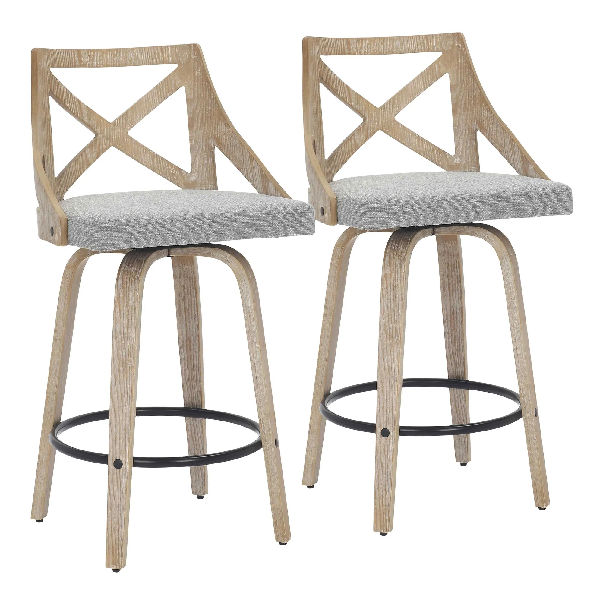 Charlotte Counter Stool - Set of 2 Blue By LumiSource - Image 9