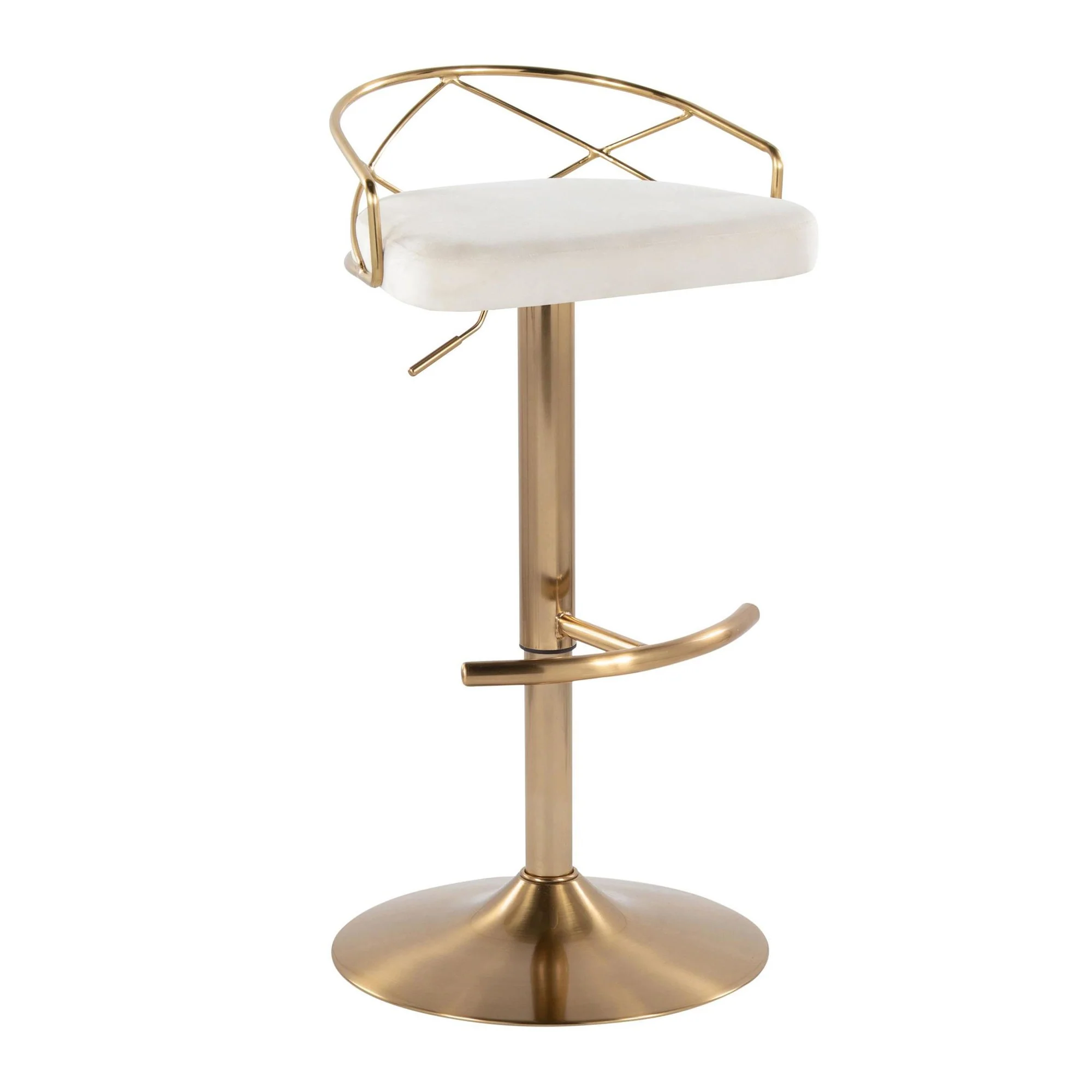 Charlotte Glam Adjustable Barstool - Set of 2 By LumiSource - BS-CHARLOTGLAMV-RNT2 AUBK2 - Image 10