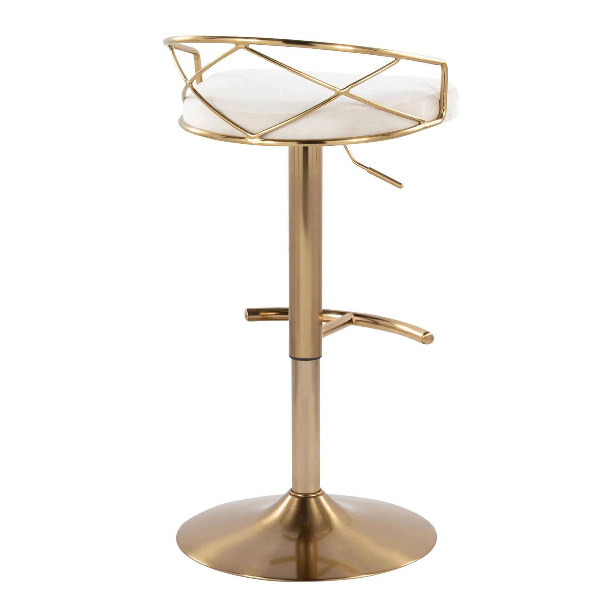 Charlotte Glam Adjustable Barstool - Set of 2 By LumiSource - BS-CHARLOTGLAMV-RNT2 AUBK2 - Image 12