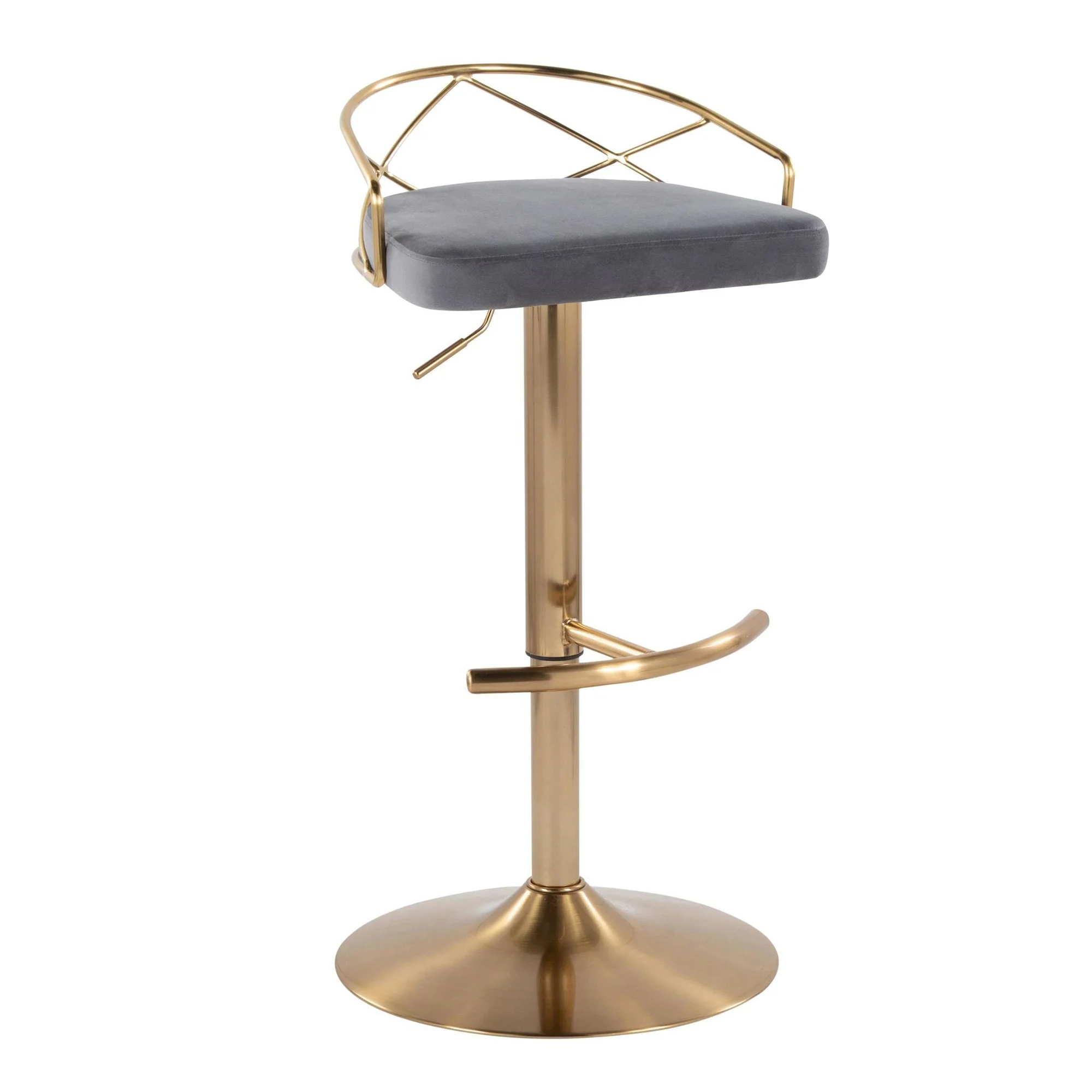 Charlotte Glam Adjustable Barstool - Set of 2 By LumiSource - BS-CHARLOTGLAMV-RNT2 AUBK2 - Image 20