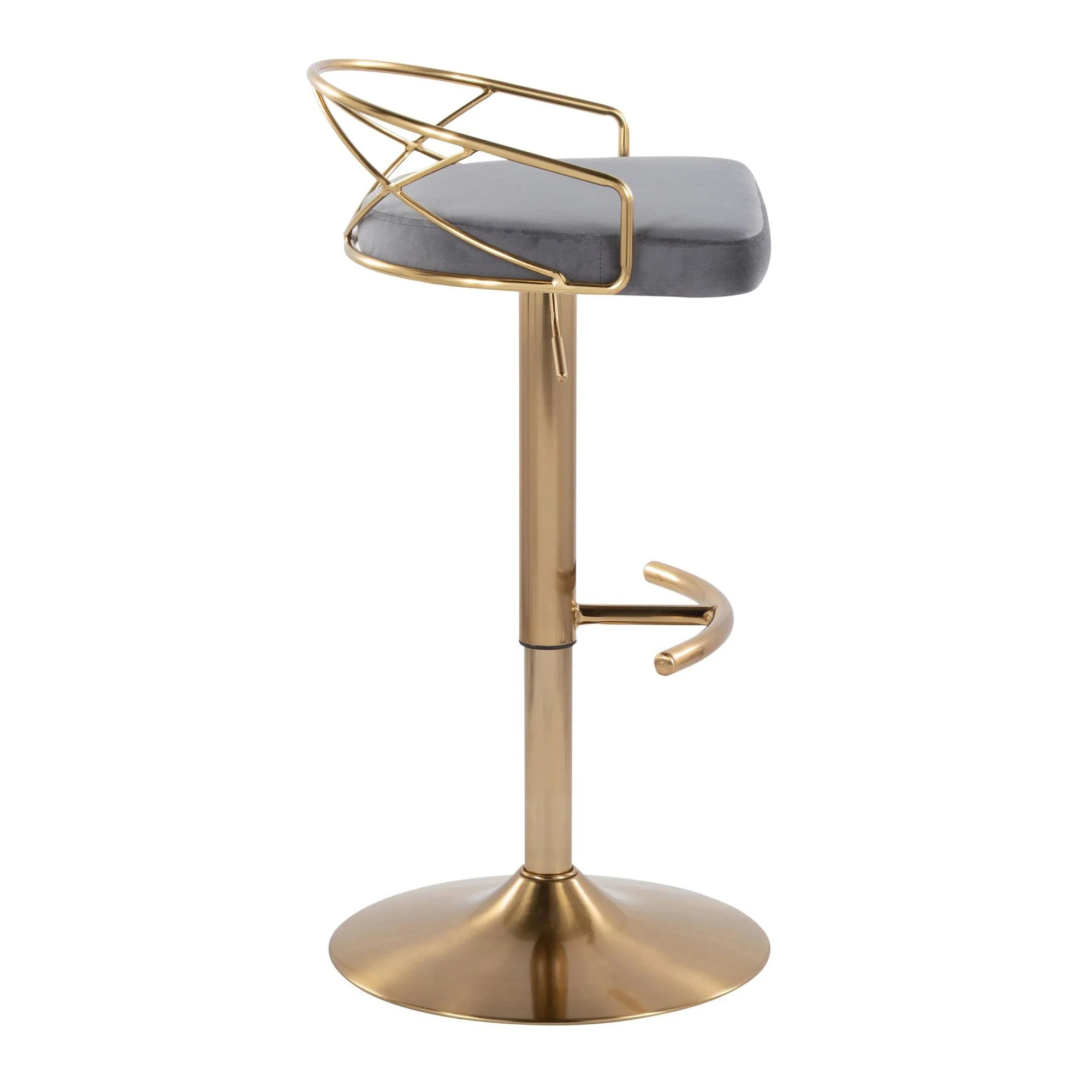 Charlotte Glam Adjustable Barstool - Set of 2 By LumiSource - BS-CHARLOTGLAMV-RNT2 AUBK2 - Image 21