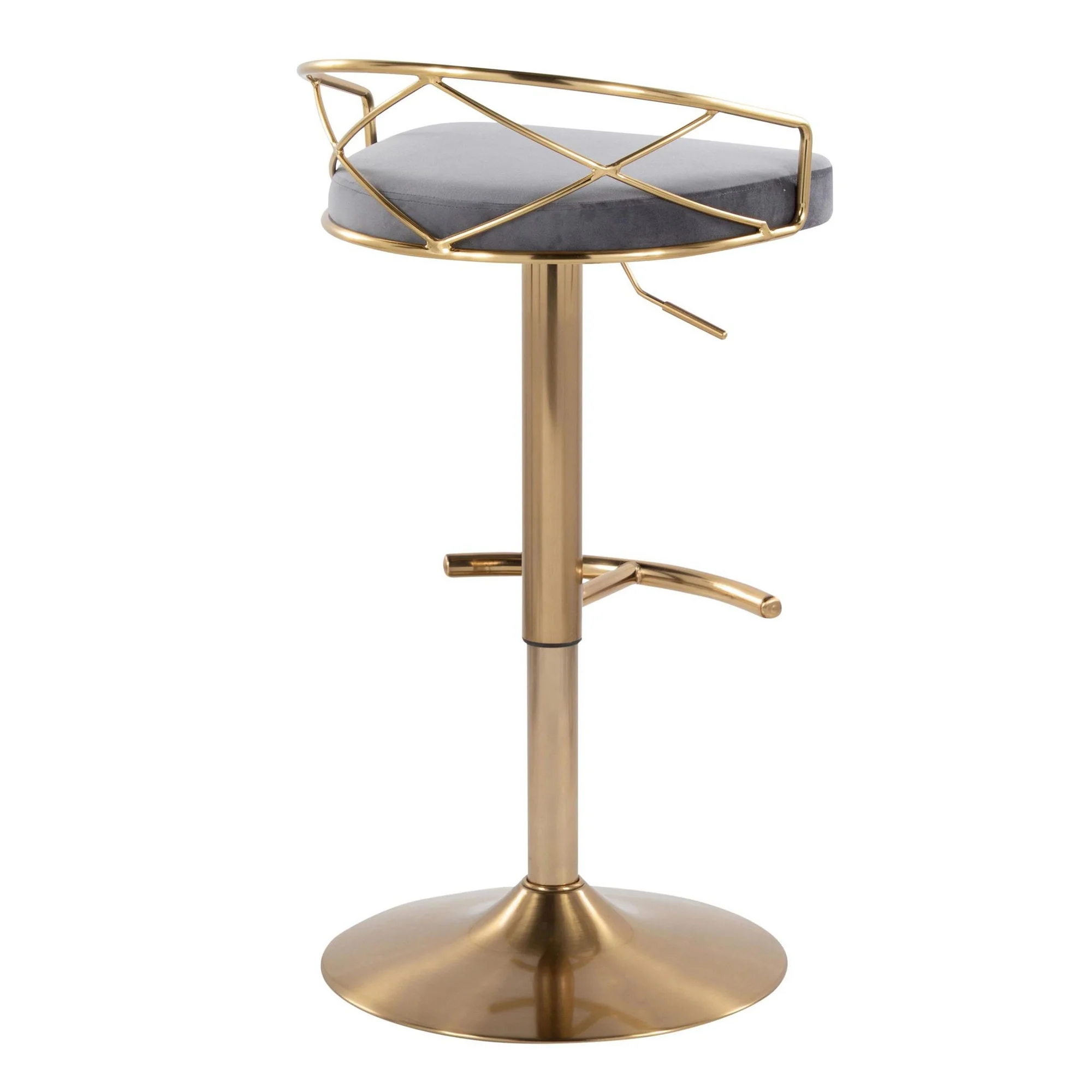 Charlotte Glam Adjustable Barstool - Set of 2 By LumiSource - BS-CHARLOTGLAMV-RNT2 AUBK2 - Image 22