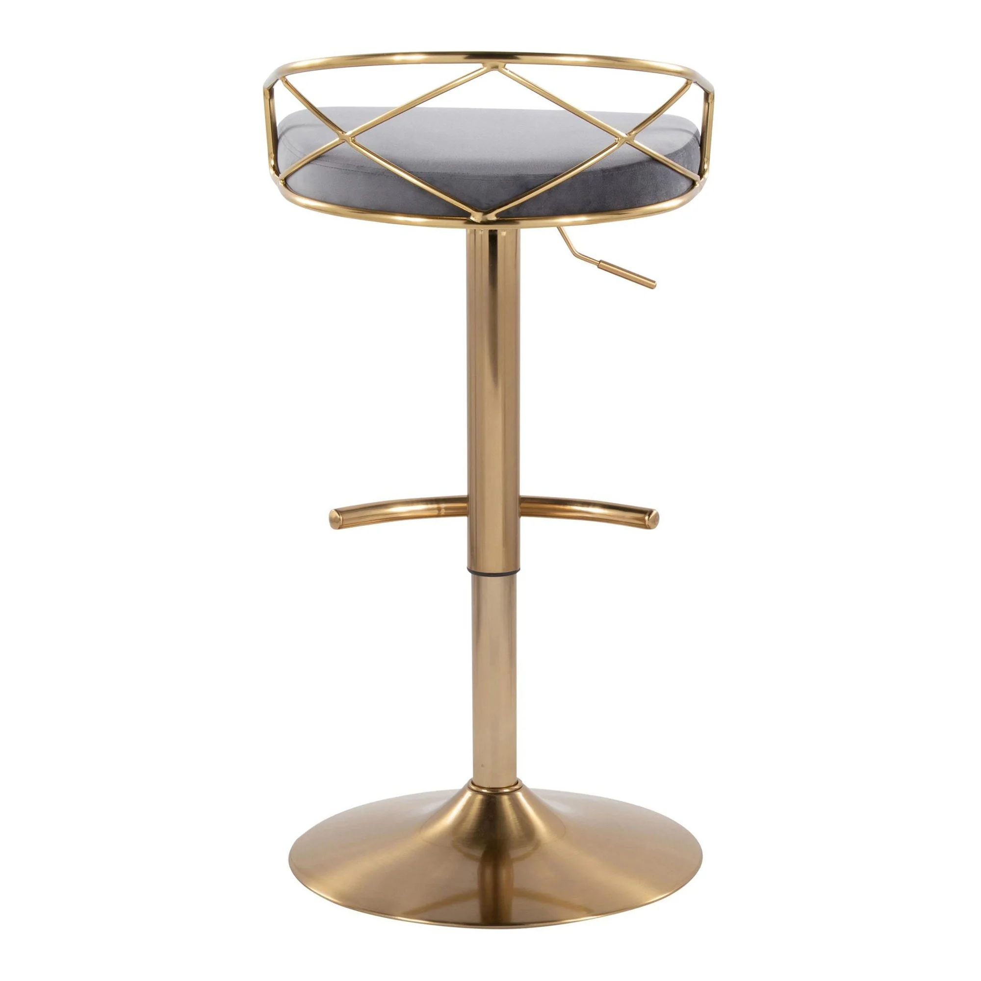 Charlotte Glam Adjustable Barstool - Set of 2 By LumiSource - BS-CHARLOTGLAMV-RNT2 AUBK2 - Image 24
