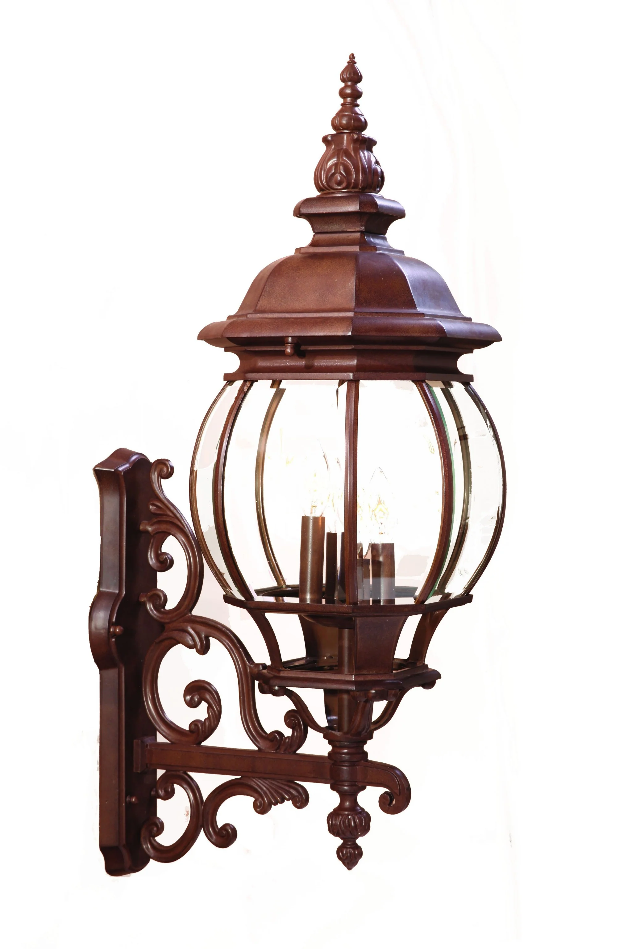 Chateau 4-Light Burled Walnut Wall Light By Homeroots - Image 2