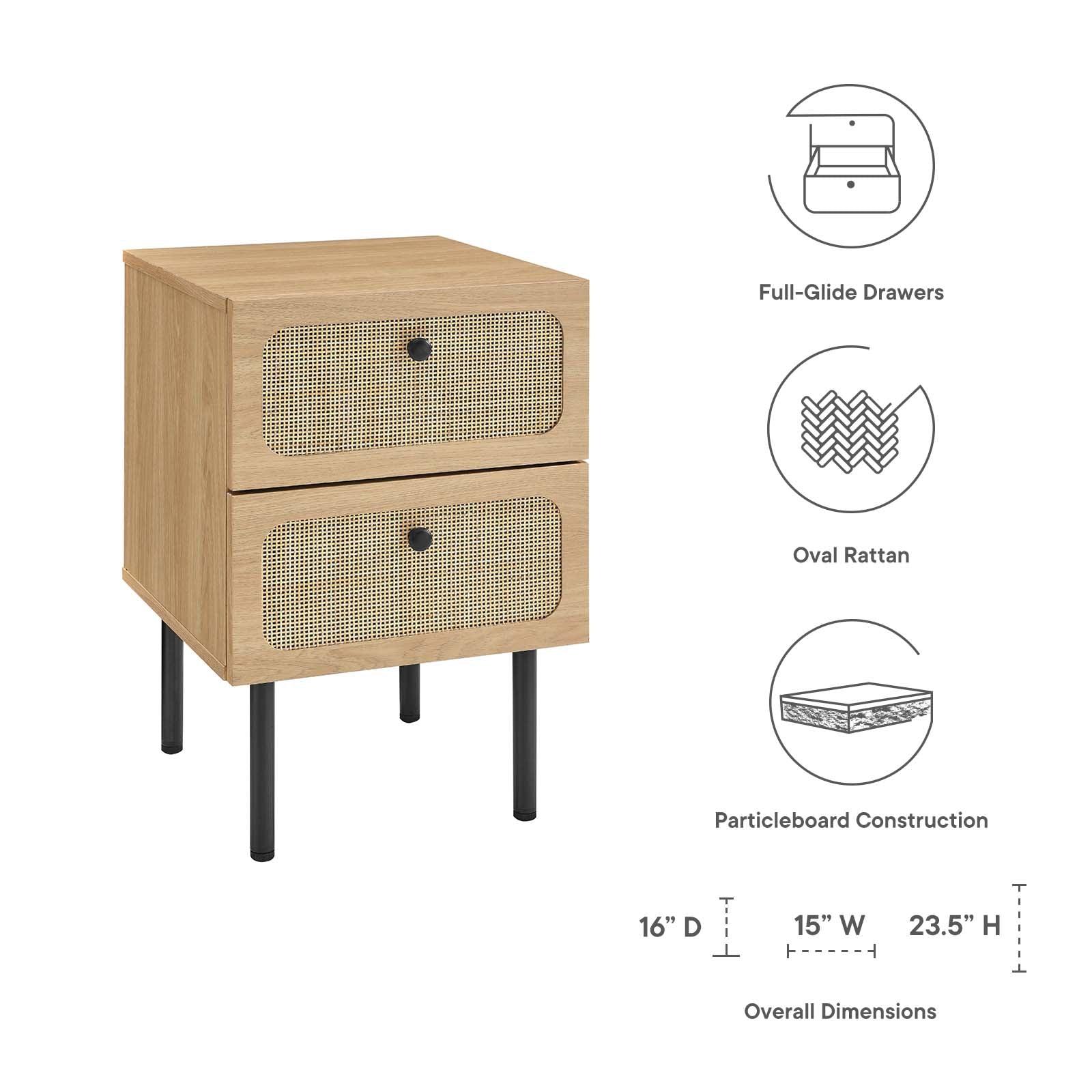 Chaucer 2-Drawer Nightstand By Modway - MOD-7063 - Image 12