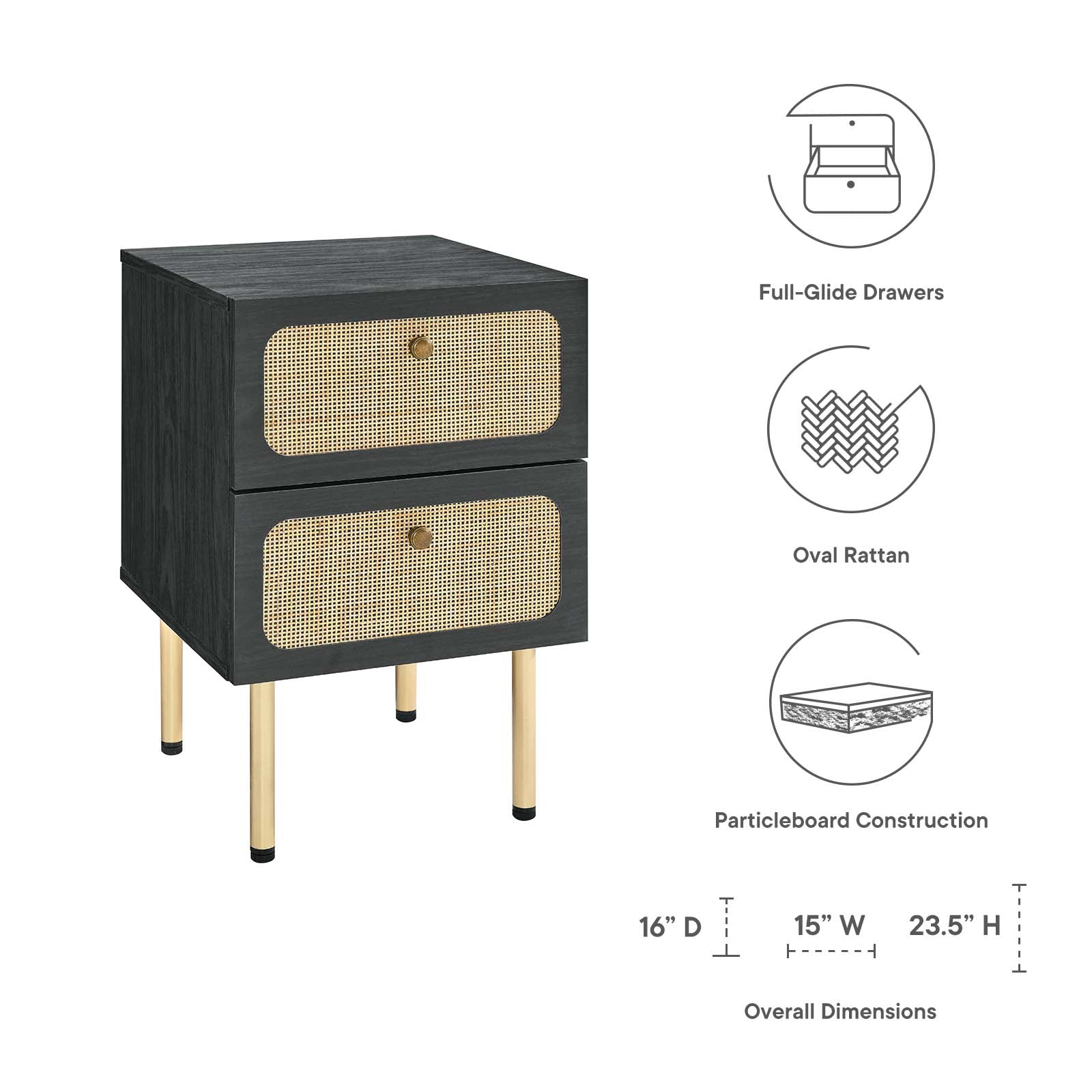 Chaucer 2-Drawer Nightstand By Modway - MOD-7063 - Image 6